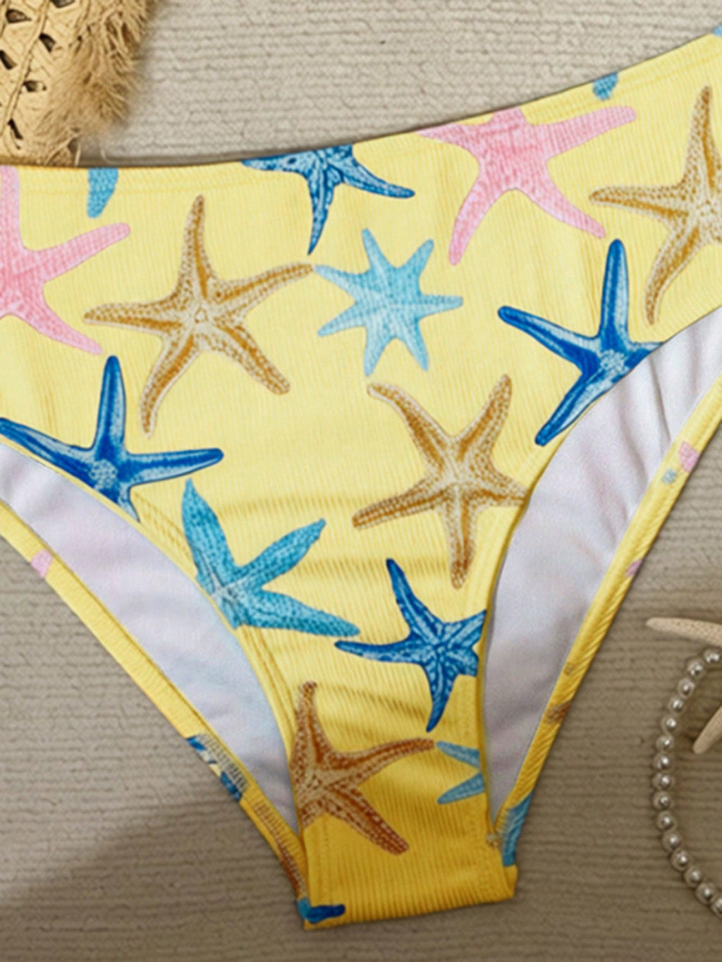 Women 2-Piece Bikini Swimsuit, Star & Color Block Starfish Cute Elegant Casual Sexy Bohemian Hollow Out - image 15