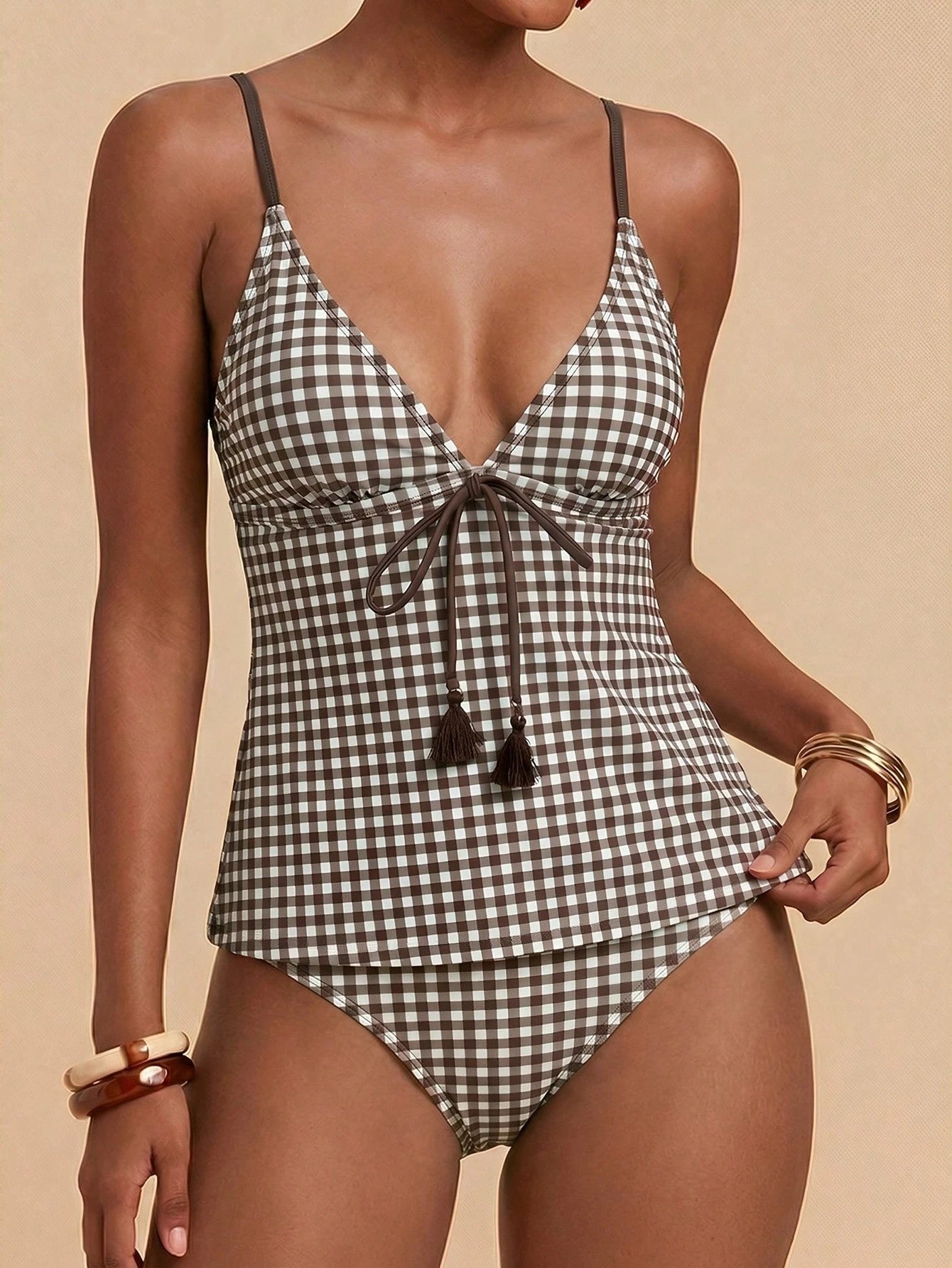 Travachic Women's Summer Beach Vacation Knotted Floral Print Tankini