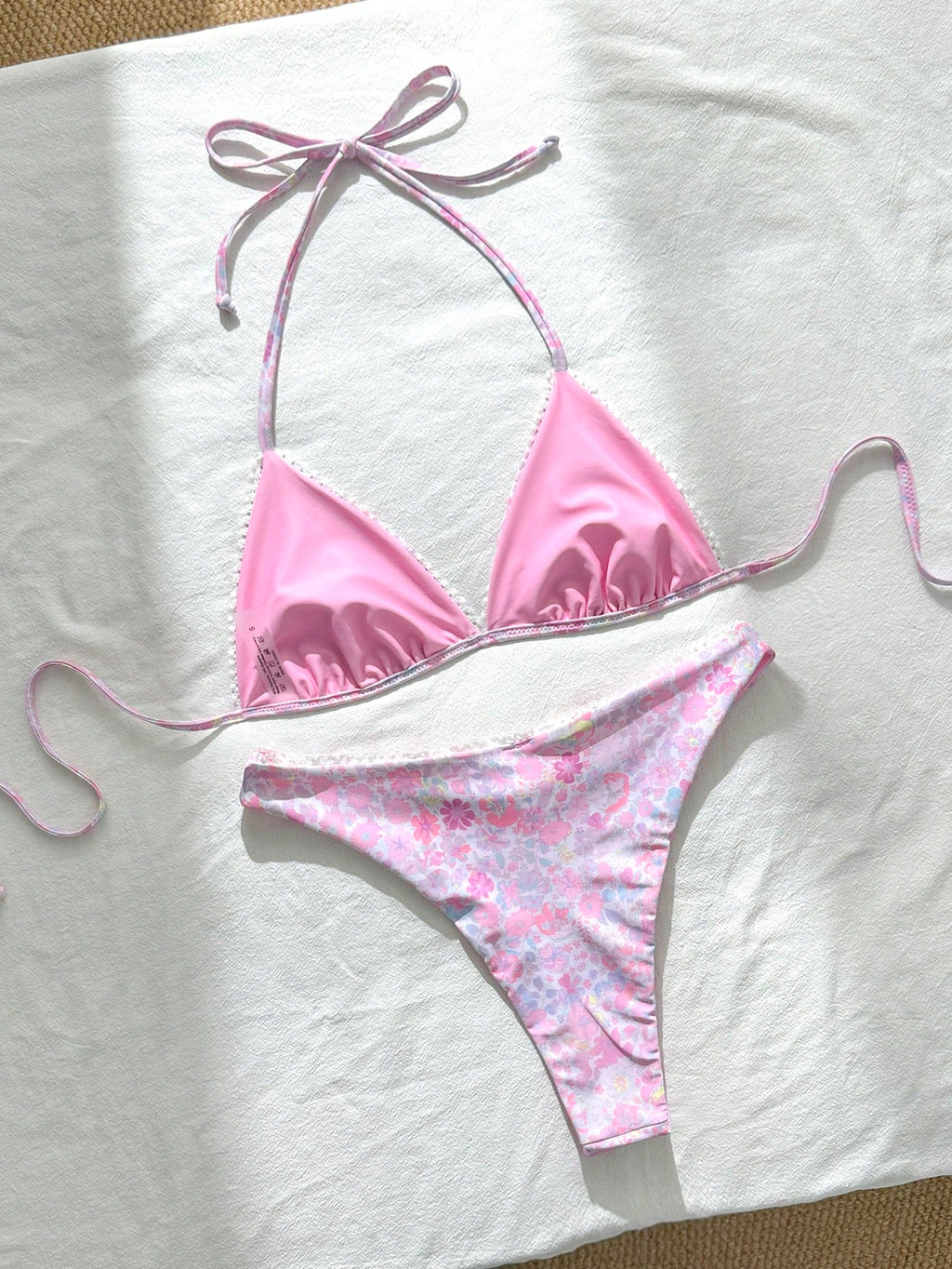 Swim Mod 2026ss Light Blue Floral Women Bikini Sets 2 Pieces Bathing