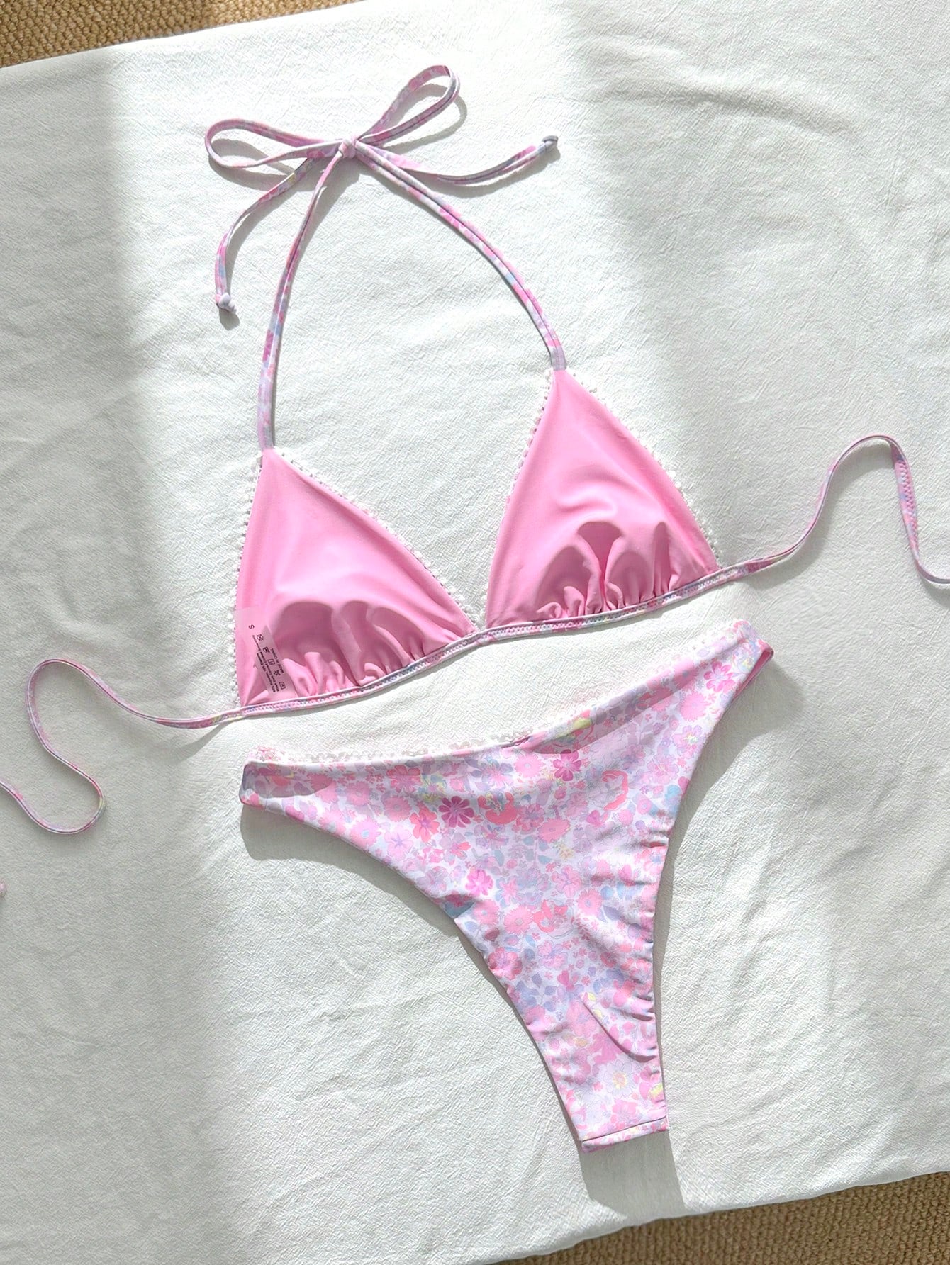 Swim Mod 2026ss Light Blue Floral Women Bikini Sets 2 Pieces Bathing