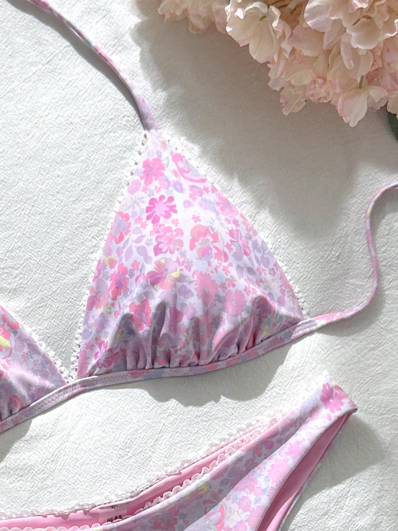 Swim Mod 2026ss Light Blue Floral Women Bikini Sets 2 Pieces Bathing