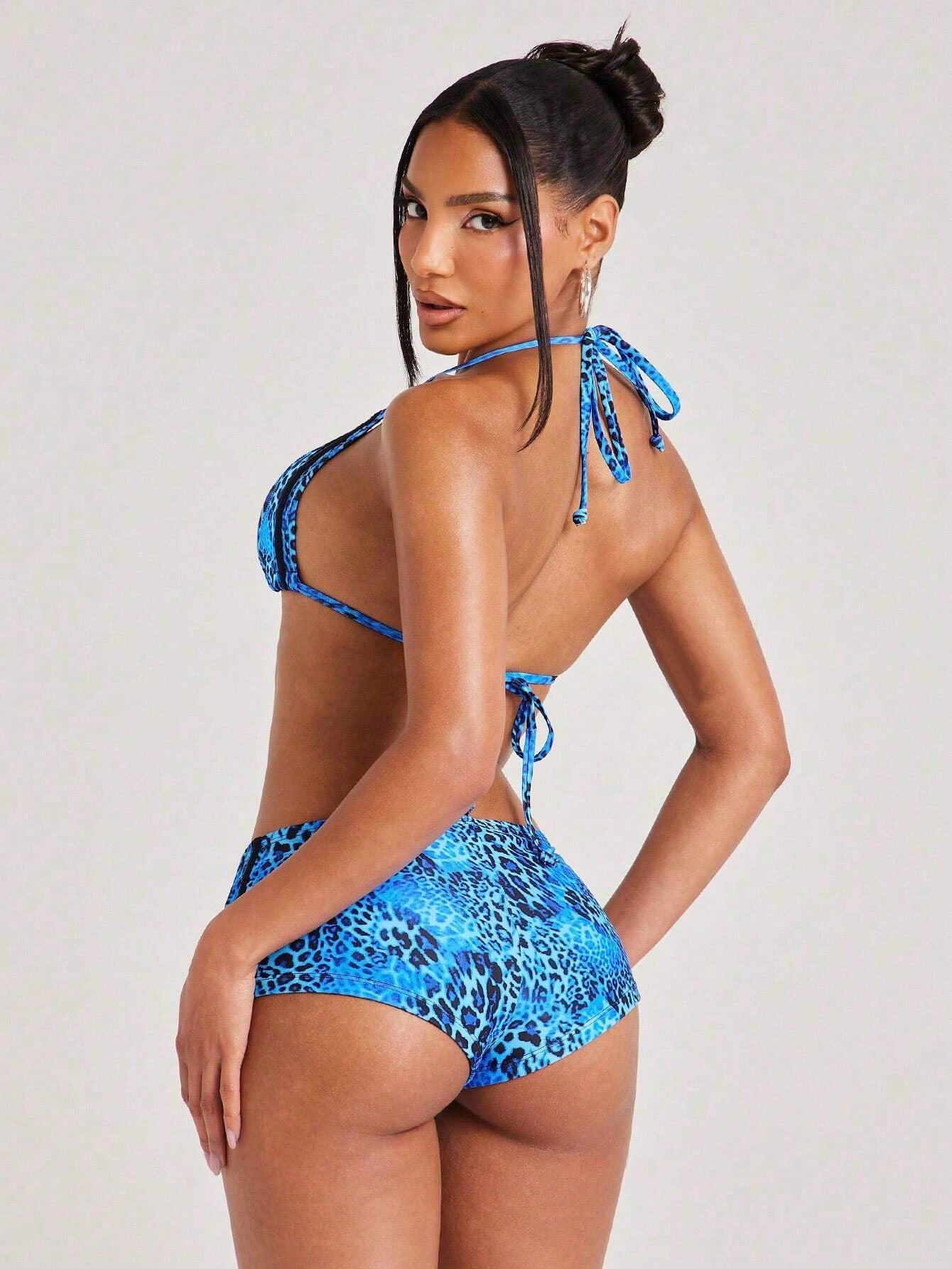 NYA SZN Swim Two Pieces String Bikini Short Cheeky Set Sporty Striped