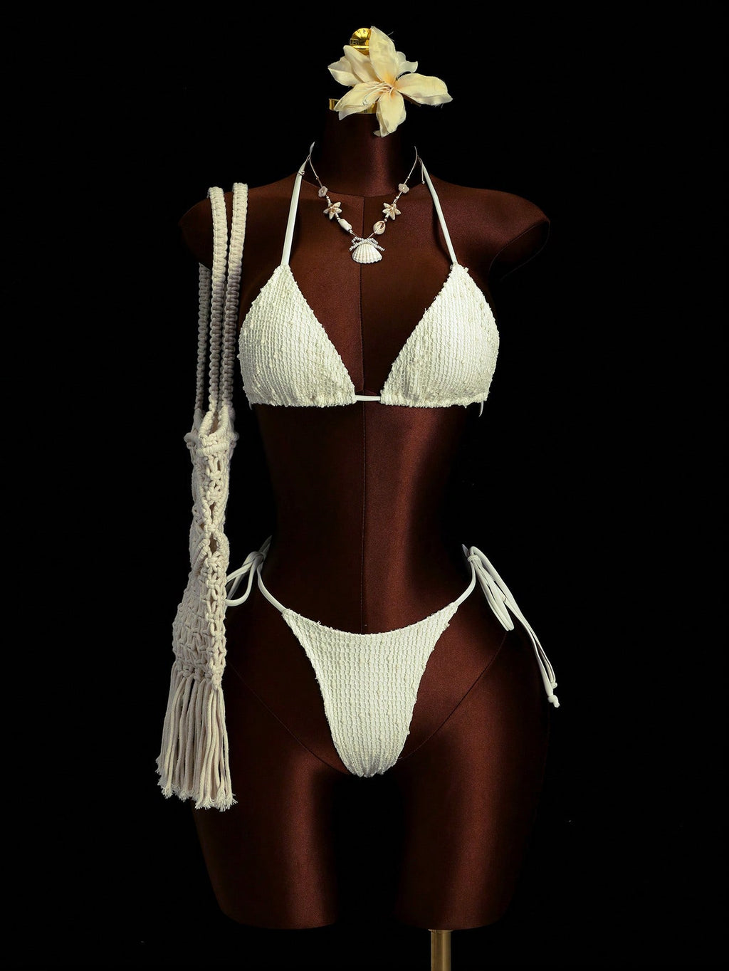 Swim SXY 4pcs Women's New Sexy Bikini Set: Spaghetti Strap Backless