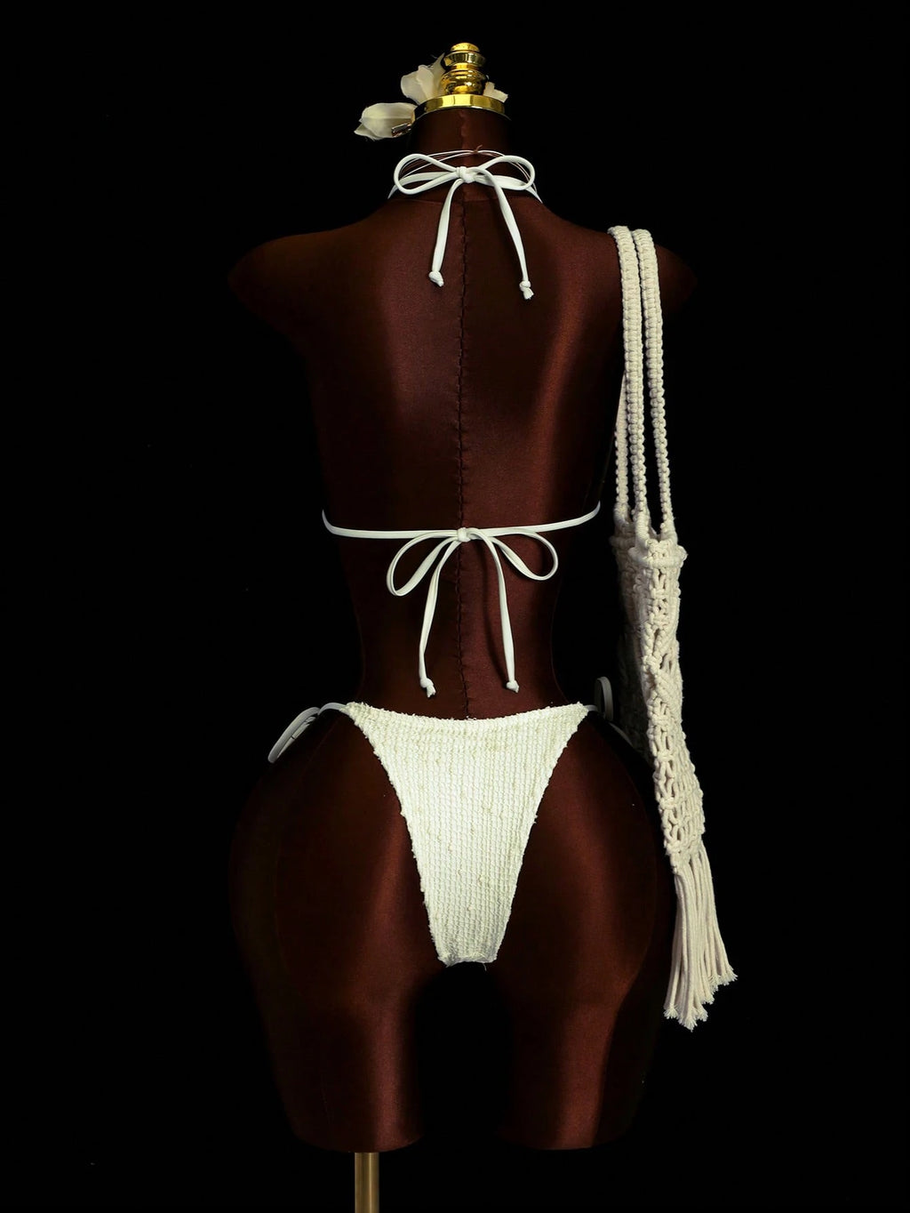 Swim SXY 4pcs Women's New Sexy Bikini Set: Spaghetti Strap Backless