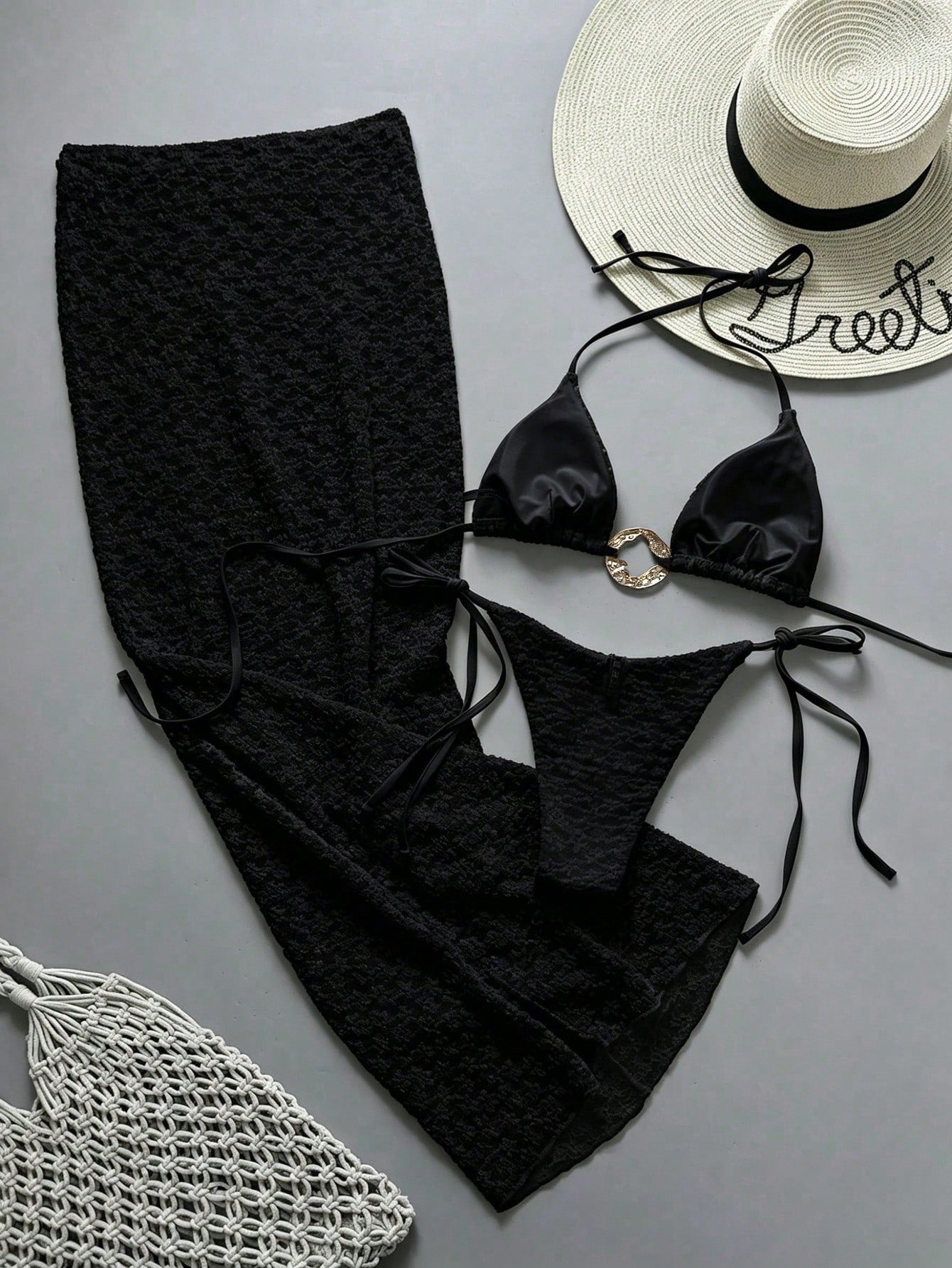 Costavie 3pcs Set Women White Summer Casual Holiday Pool Party