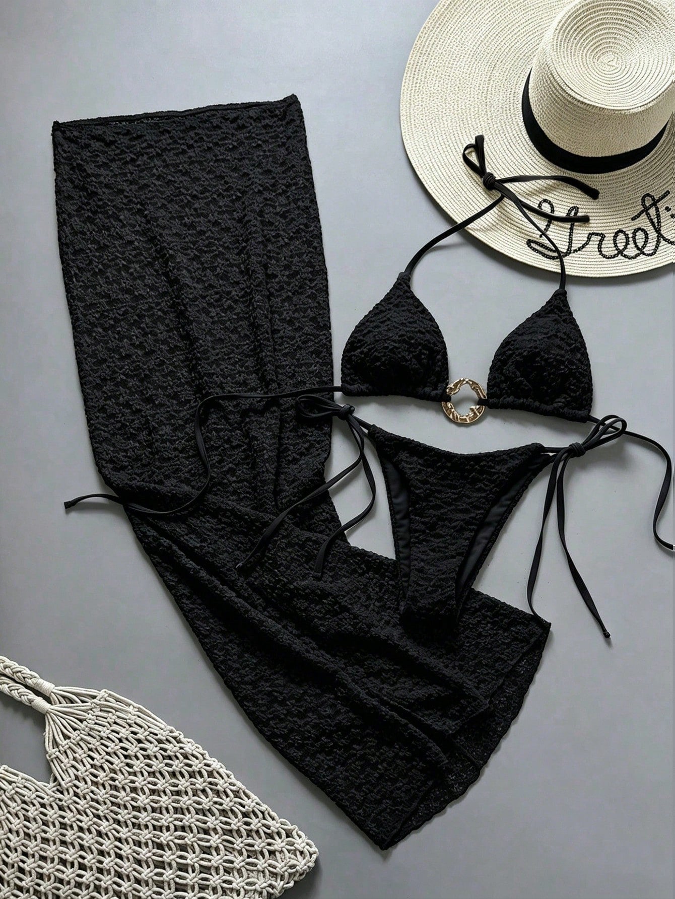 Costavie 3pcs Set Women White Summer Casual Holiday Pool Party