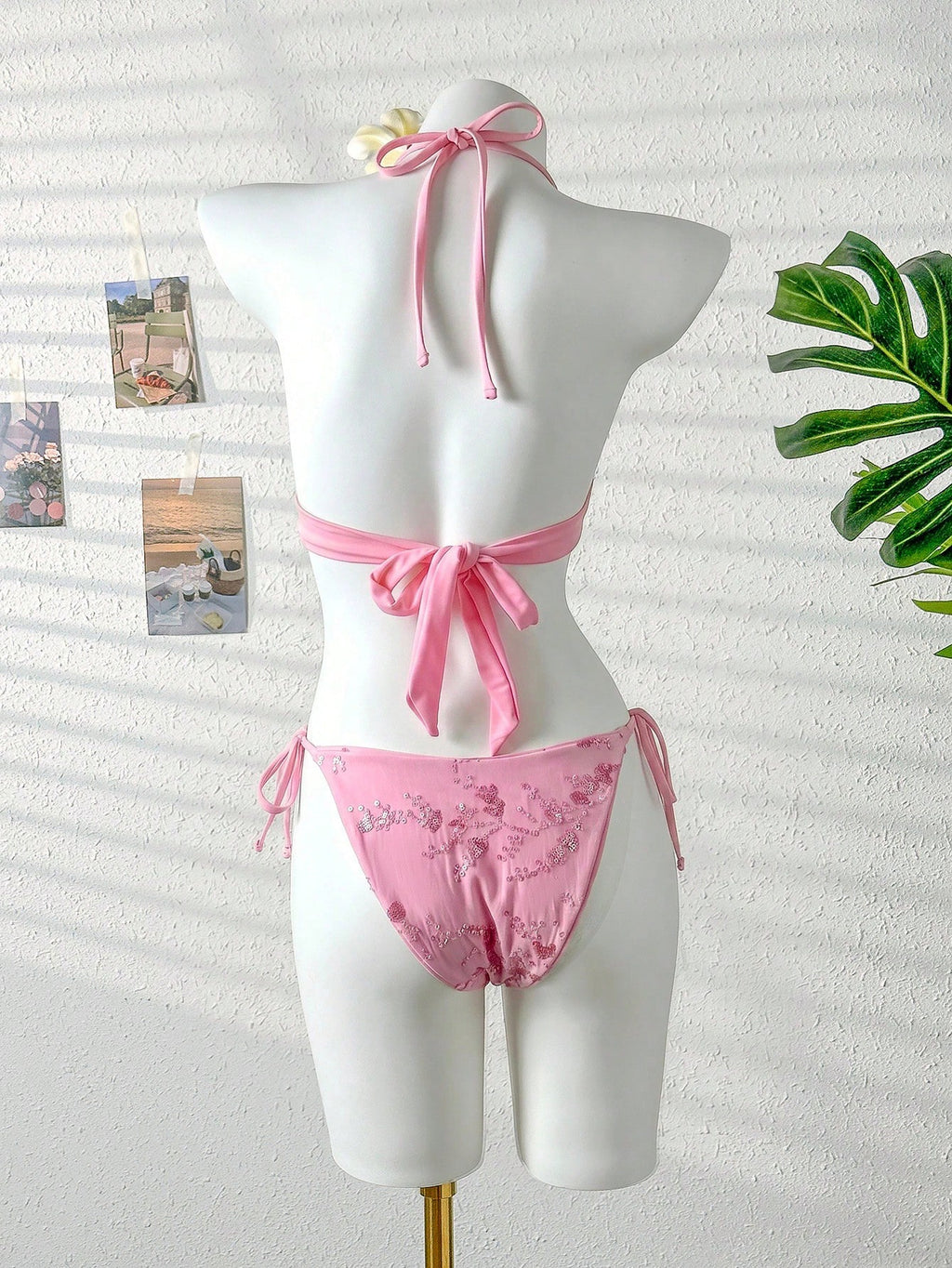 Swim SXY Women's 2 Pieces Metal Accent Bikini Set, Sexy Summer Beach