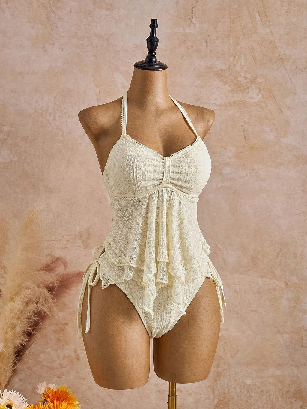 Bellisia 26SS Spring/Summer Vacation Beach Ivory Lace Floral Trim Cute Sweet Bow