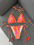 Swim Vcay Women's Summer Vacation Beach Paisley Print Halter Neck