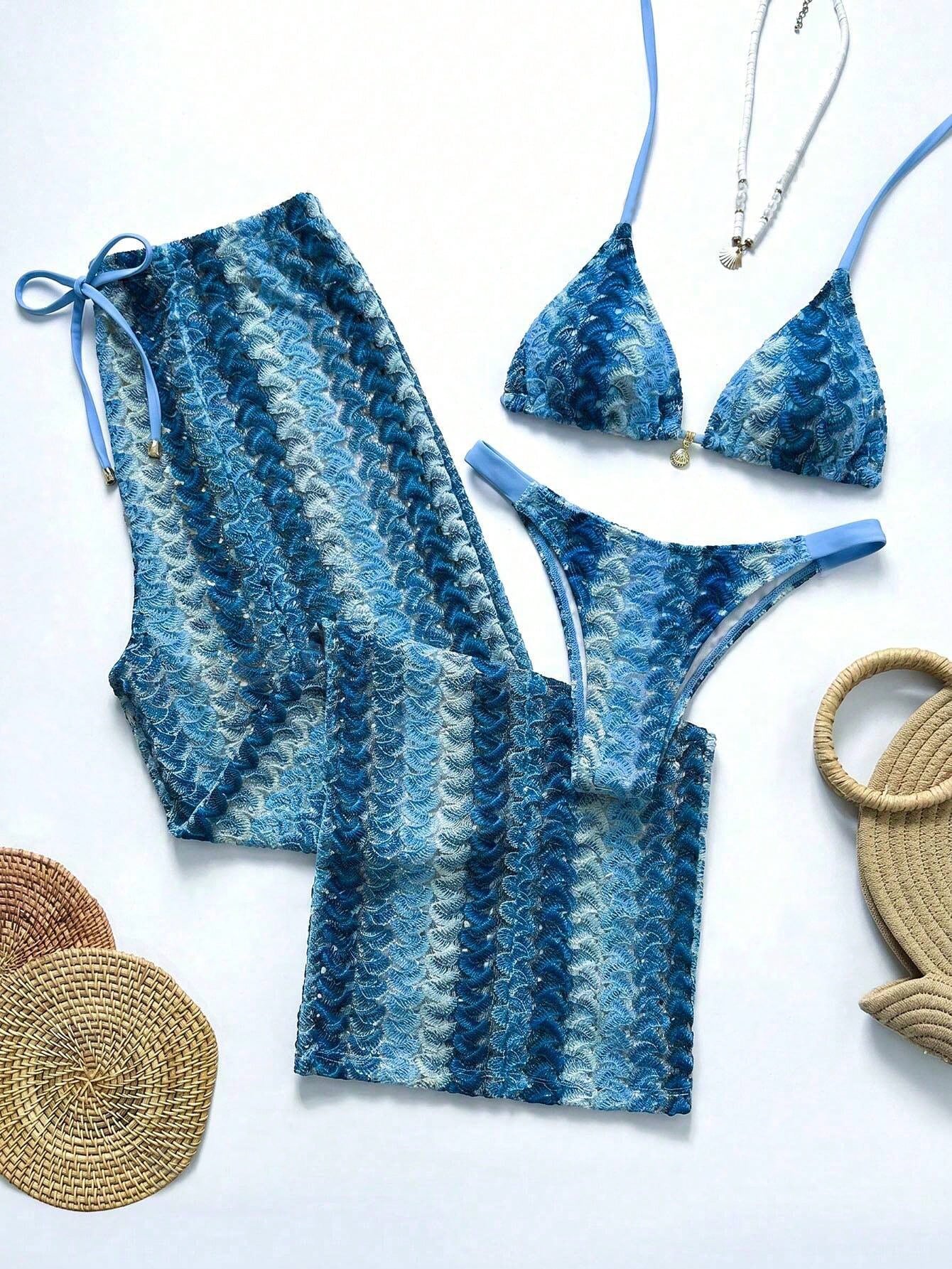 Swim Chicsea 26SS Spring/Summer Vacation Beach BOHO Braided Brown-Red