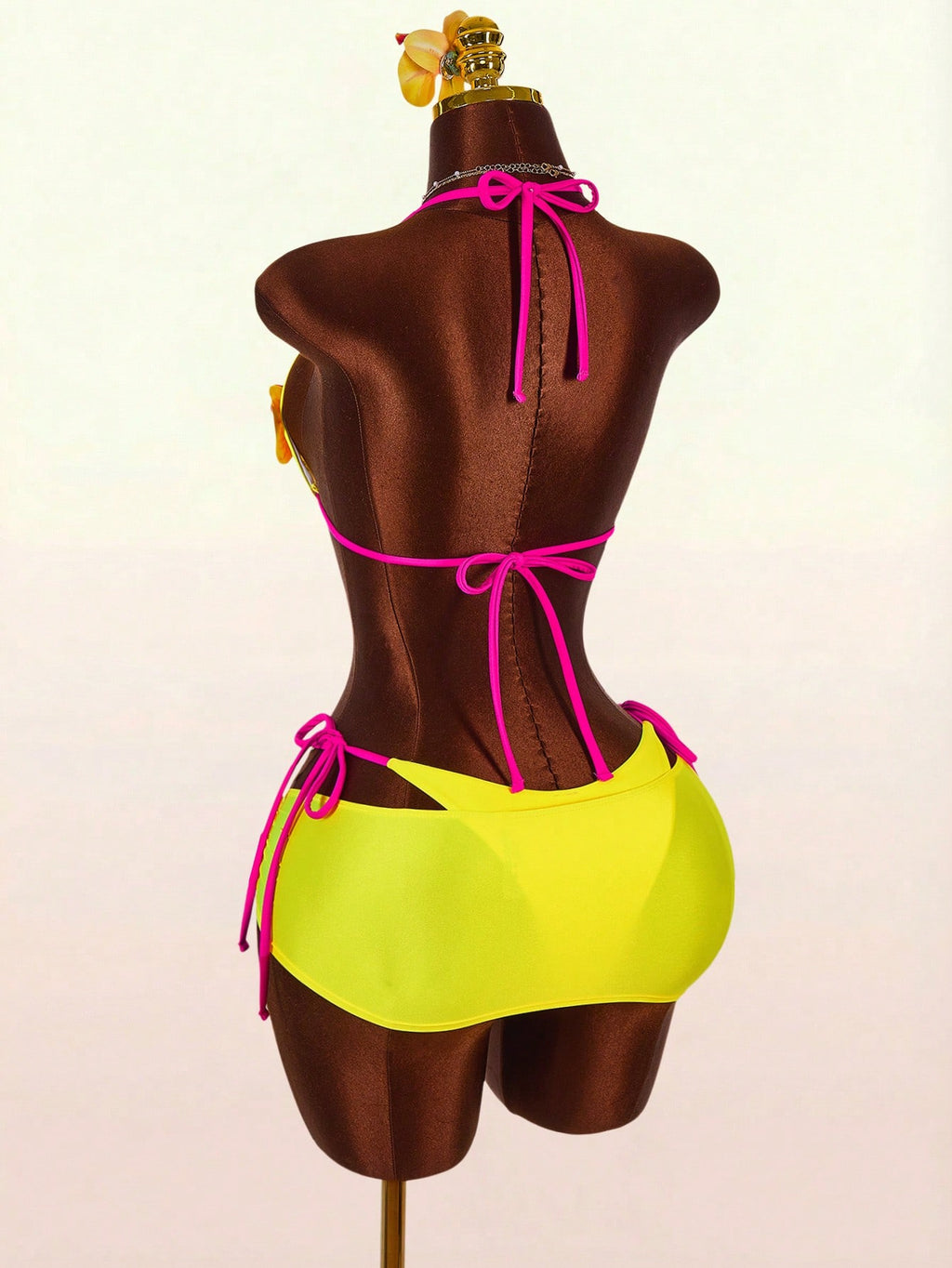 Amplova Women's Sexy Avant-Garde Swimsuit Set, Mini 2 Pieces Bikini With Tie Det