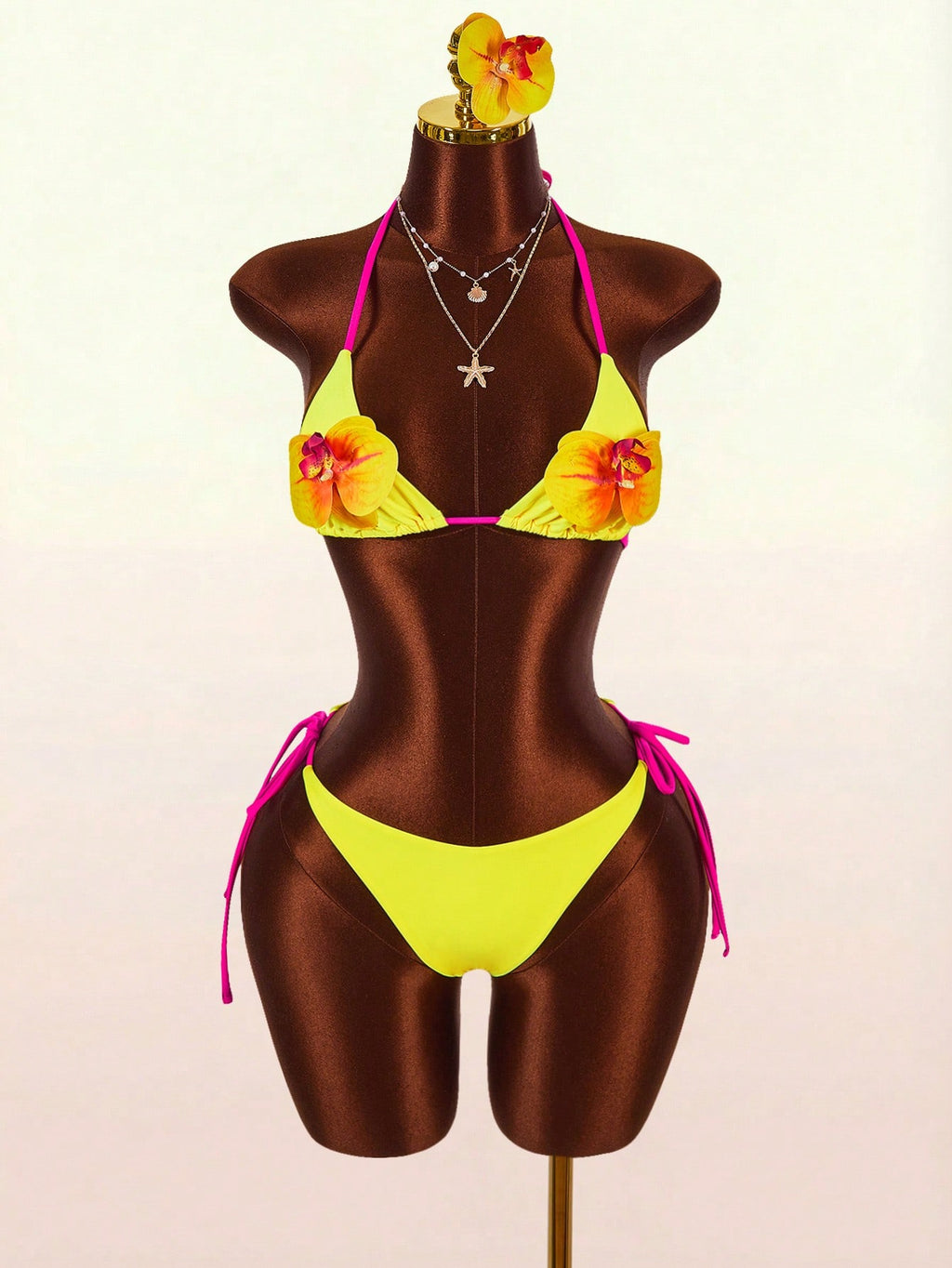 Amplova Women's Sexy Avant-Garde Swimsuit Set, Mini 2 Pieces Bikini With Tie Det