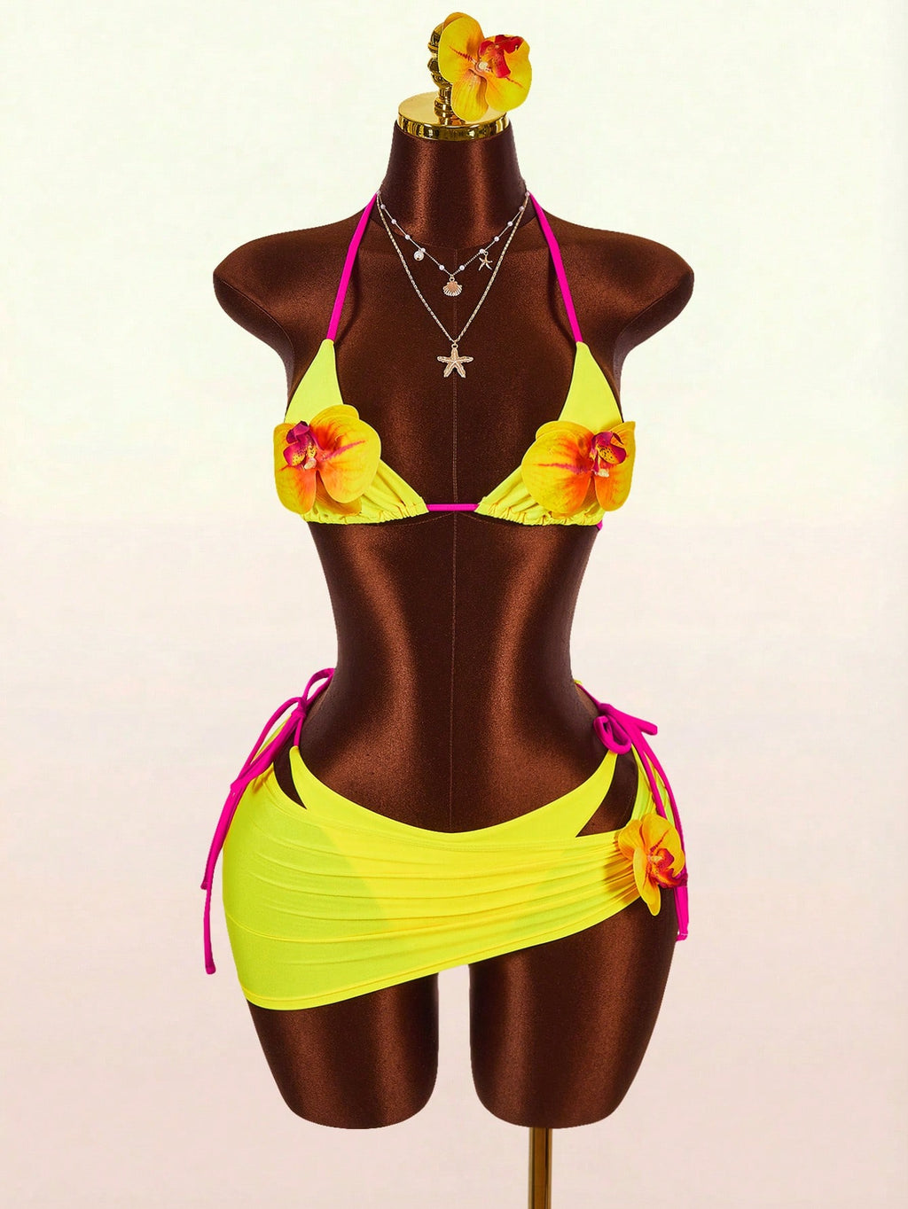 Amplova Women's Sexy Avant-Garde Swimsuit Set, Mini 2 Pieces Bikini With Tie Det