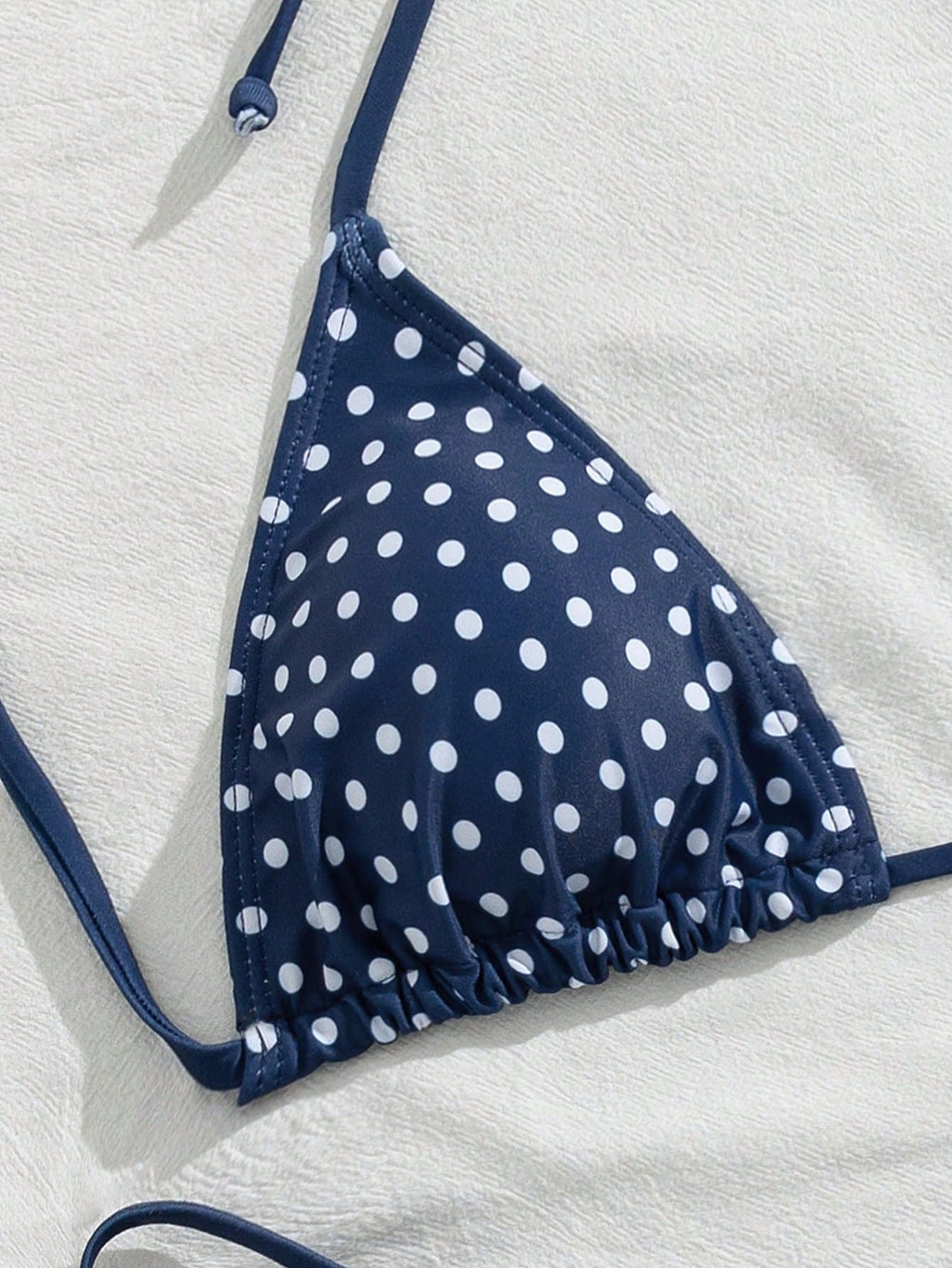 Women's Summer Apparel, Polka Dot Print Sexy Bikini Set, Halter Neck