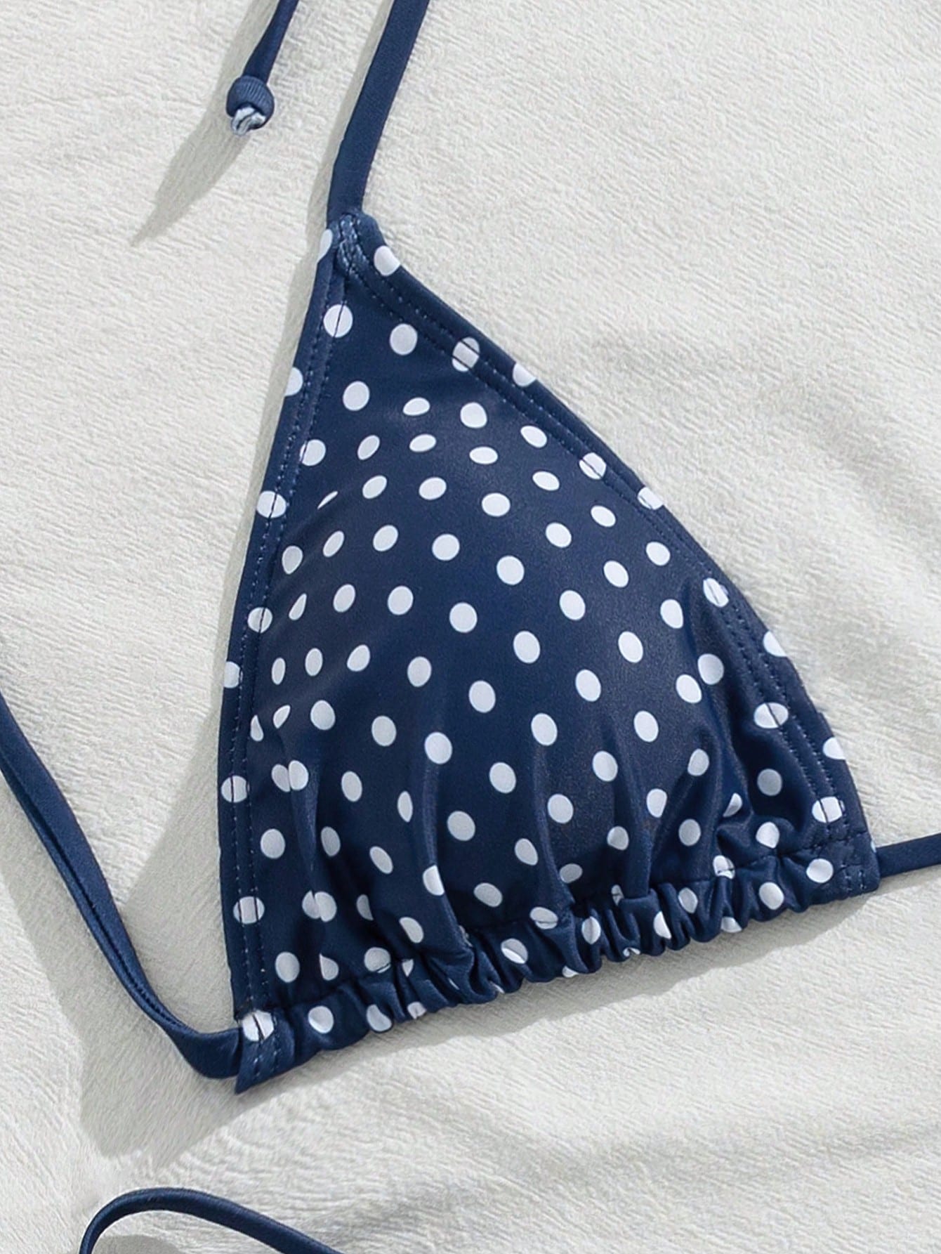 Women's Summer Apparel, Polka Dot Print Sexy Bikini Set, Halter Neck