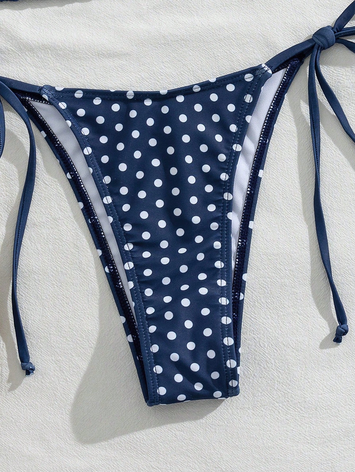 Women's Summer Apparel, Polka Dot Print Sexy Bikini Set, Halter Neck