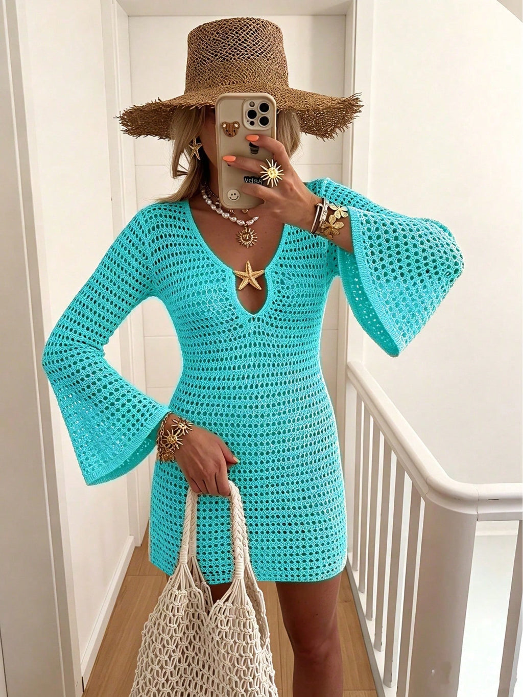 2026 New Spring/Summer Women Casual Elegant Street Style Beach Party Vacation Knit White Top Black, - image 16