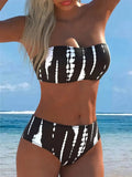 Swim Lushoire Women's Summer Vacation Beach Sexy Colorblock Plaid