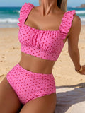 Swim Basics 2pcs Women's Pink Summer Cute Beach Party Holiday Holiday