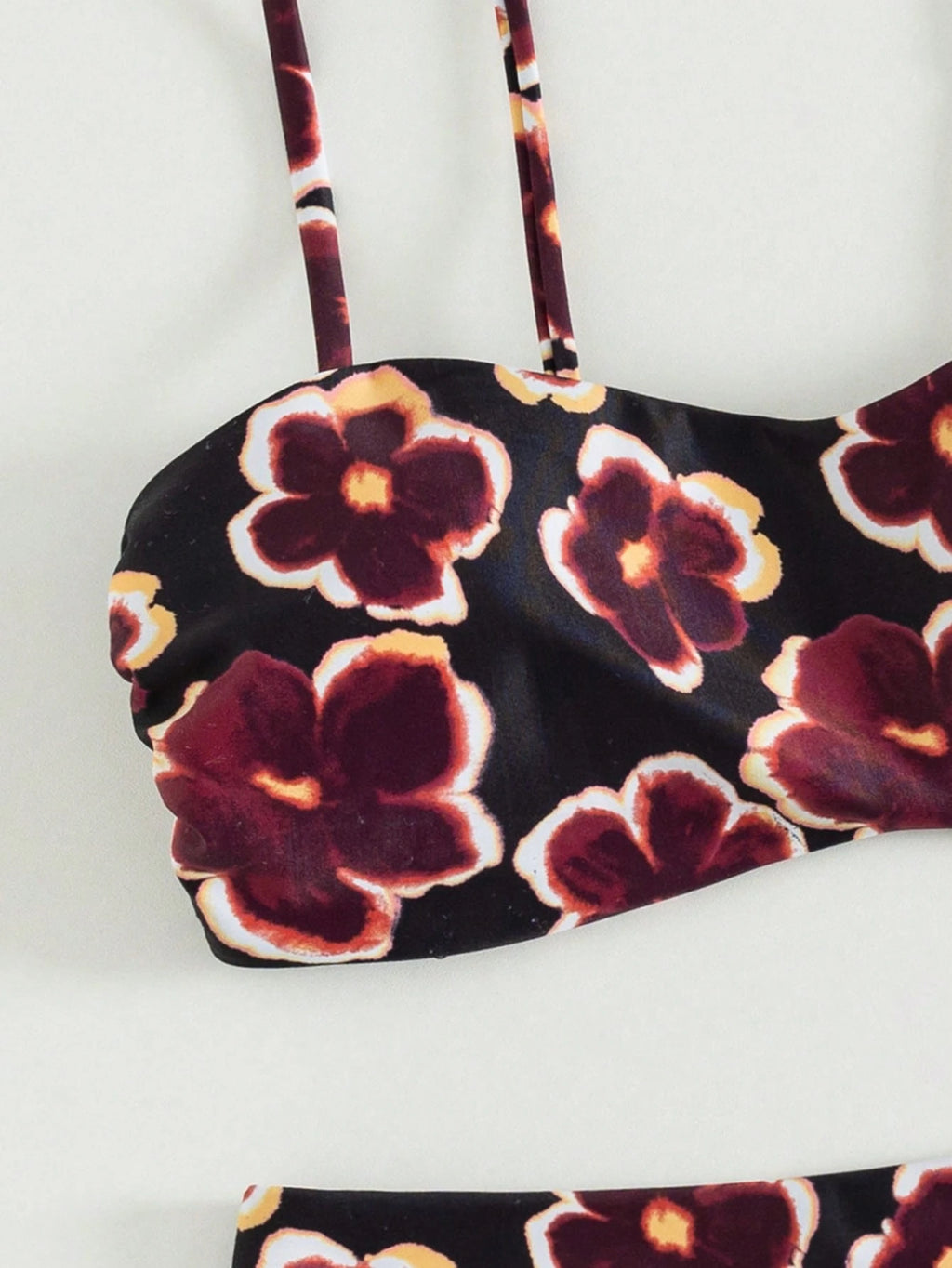 Women's Cute Spring/Summer Vacation Print Flat Chest Spaghetti Strap