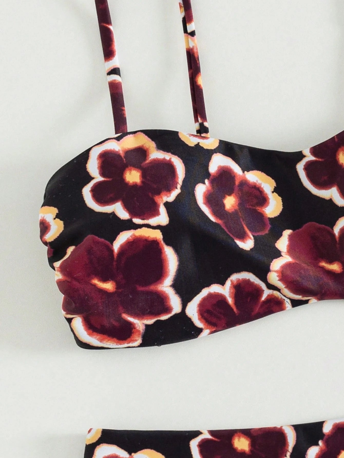 Women's Cute Spring/Summer Vacation Print Flat Chest Spaghetti Strap