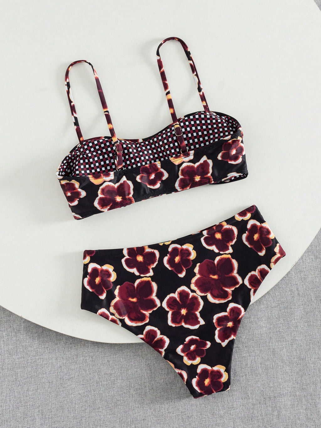 Women's Cute Spring/Summer Vacation Print Flat Chest Spaghetti Strap