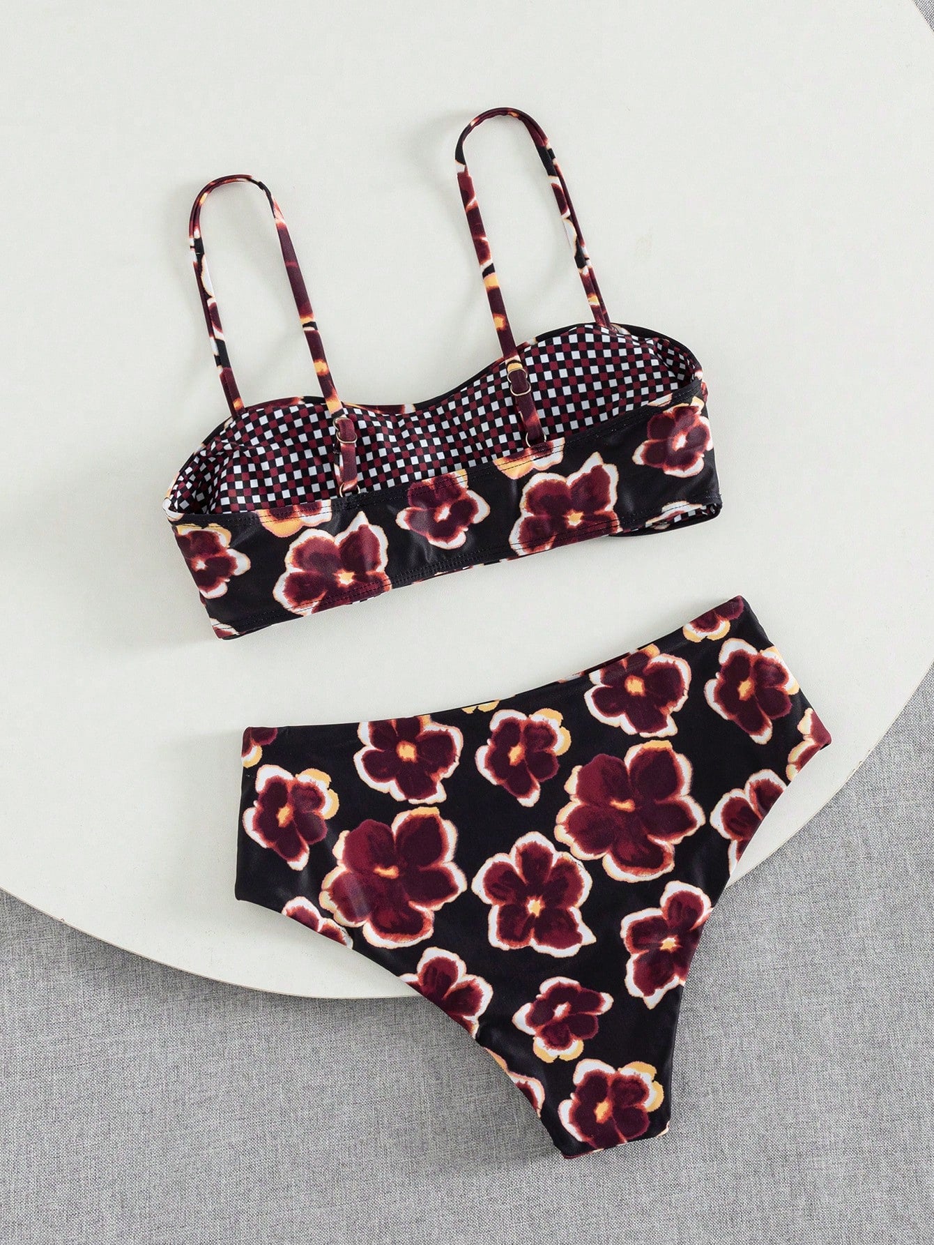 Women's Cute Spring/Summer Vacation Print Flat Chest Spaghetti Strap