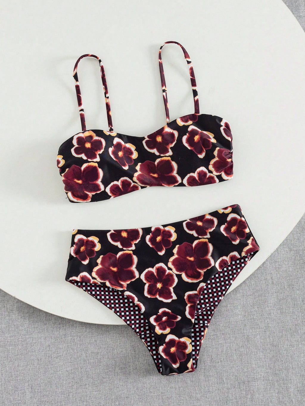 Women's Cute Spring/Summer Vacation Print Flat Chest Spaghetti Strap
