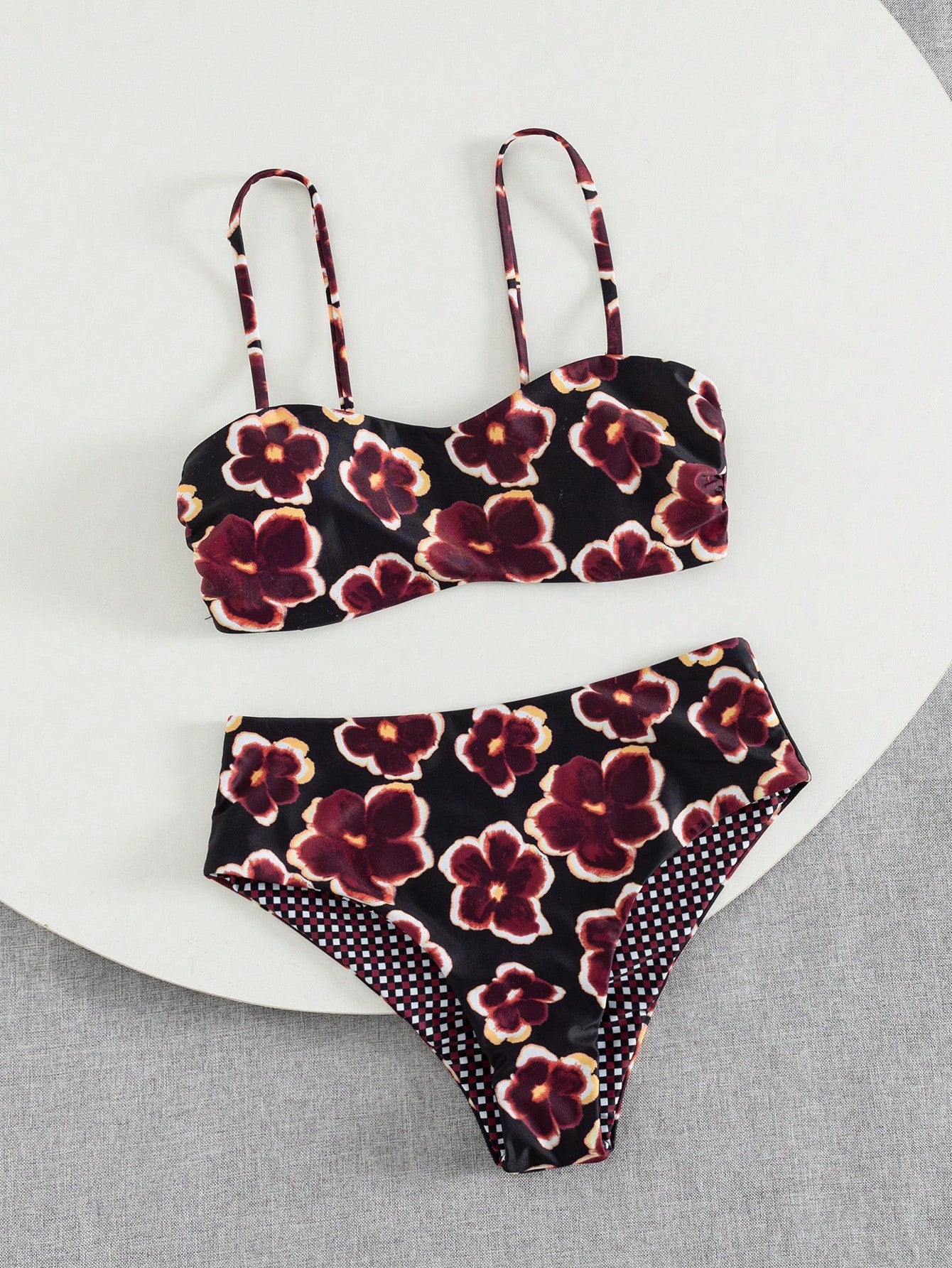 Women's Cute Spring/Summer Vacation Print Flat Chest Spaghetti Strap