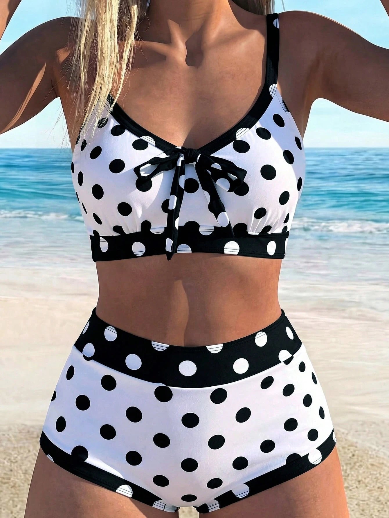 Swim Lushoire 2pcs/Set New Colorful Bowknot Backless Off Shoulder
