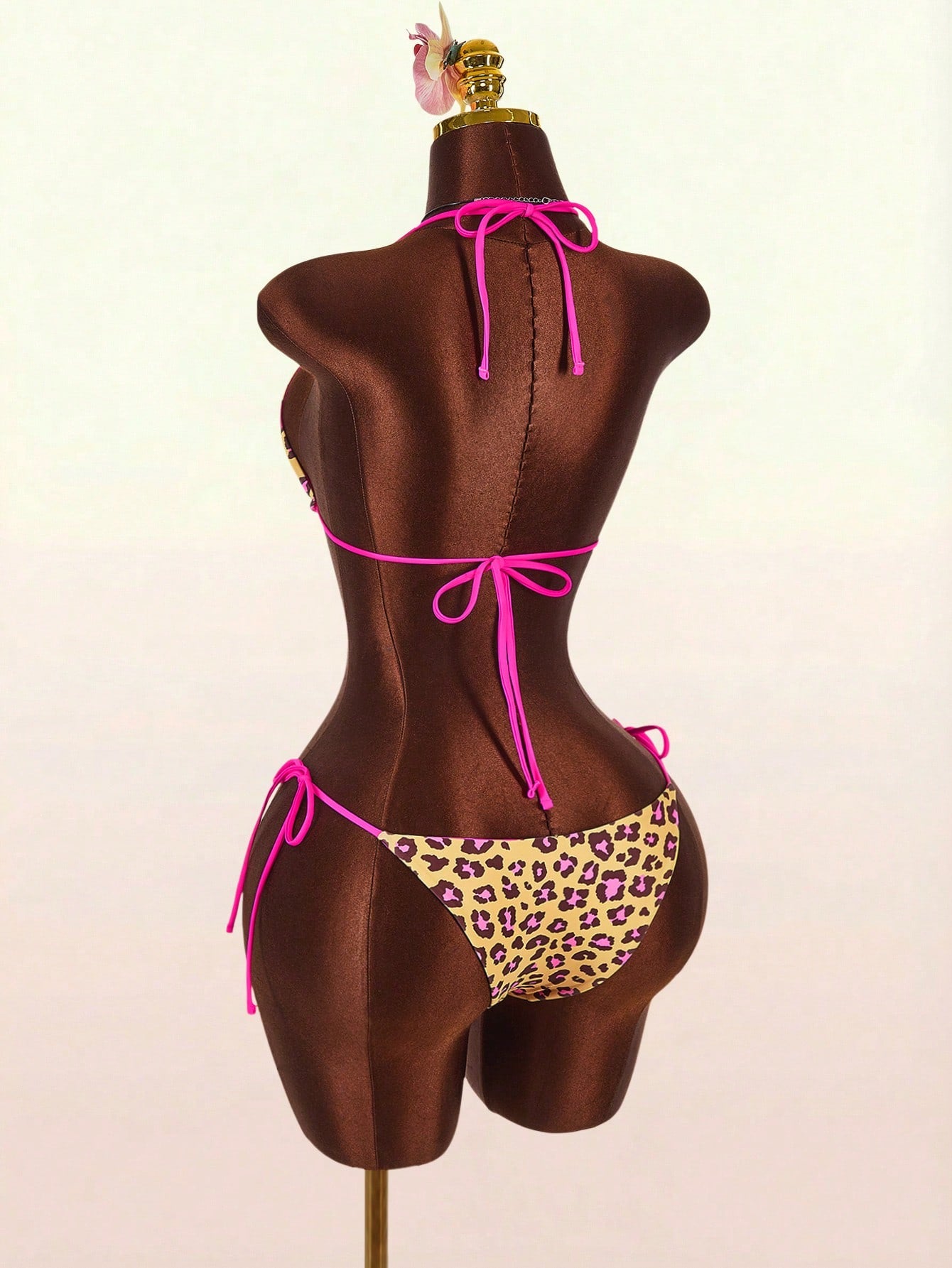Amplova Women's Leopard Print Reversible Bikini Set, Sexy & Stylish,