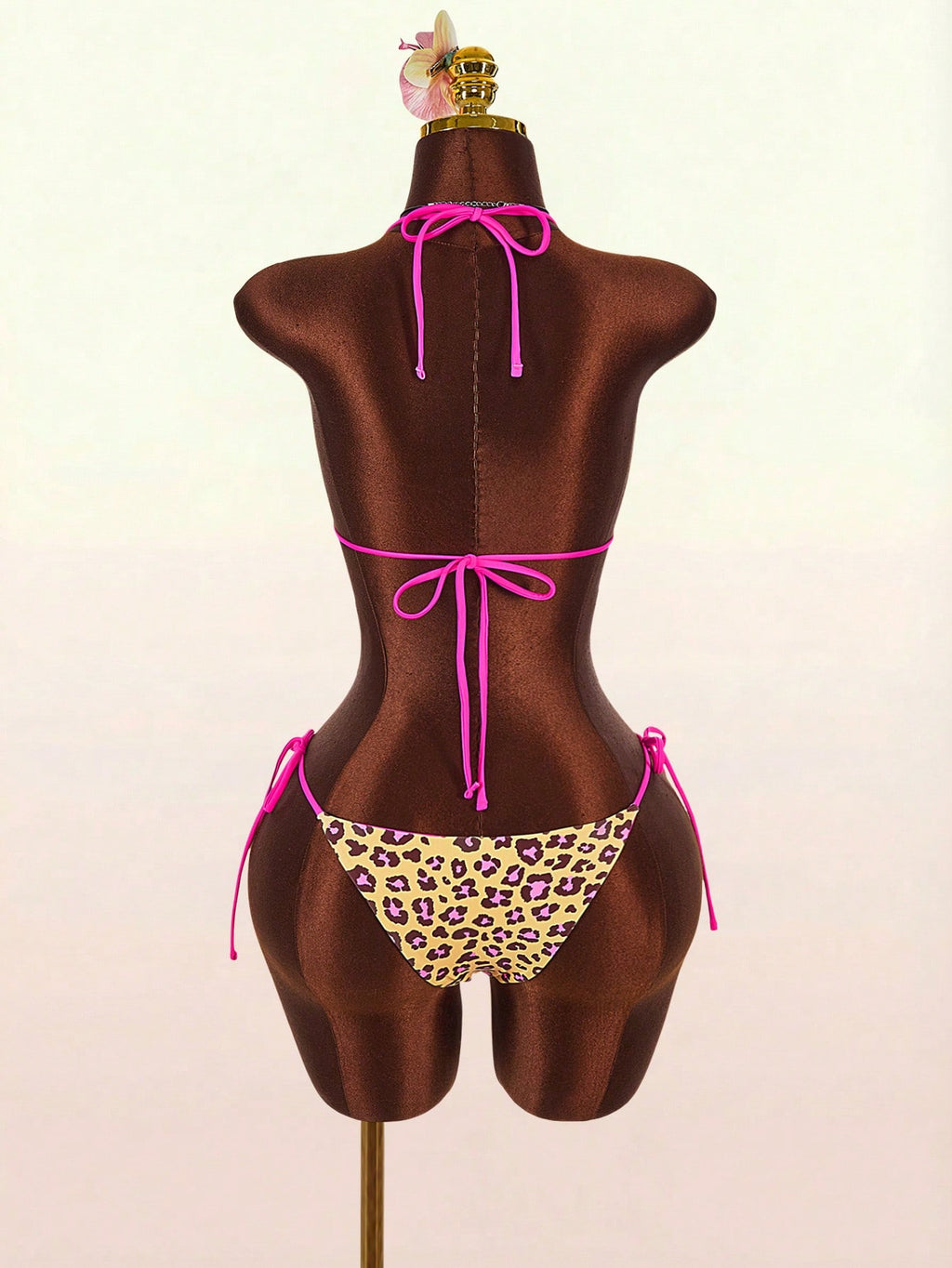 Amplova Women's Leopard Print Reversible Bikini Set, Sexy & Stylish,