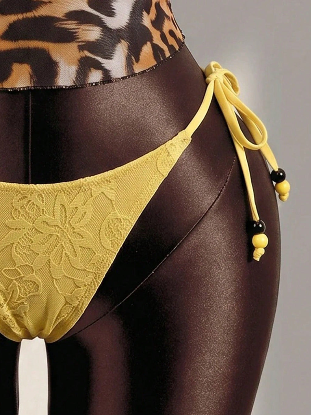 Zestiva 26SS Spring/Summer Leopard Print Lace Bikini With Tank Top
