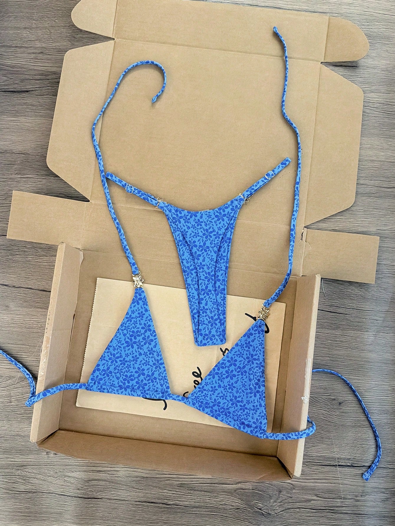 Swim Vcay 2026 Spring/Summer Spaghetti Strap Blue & White Textured