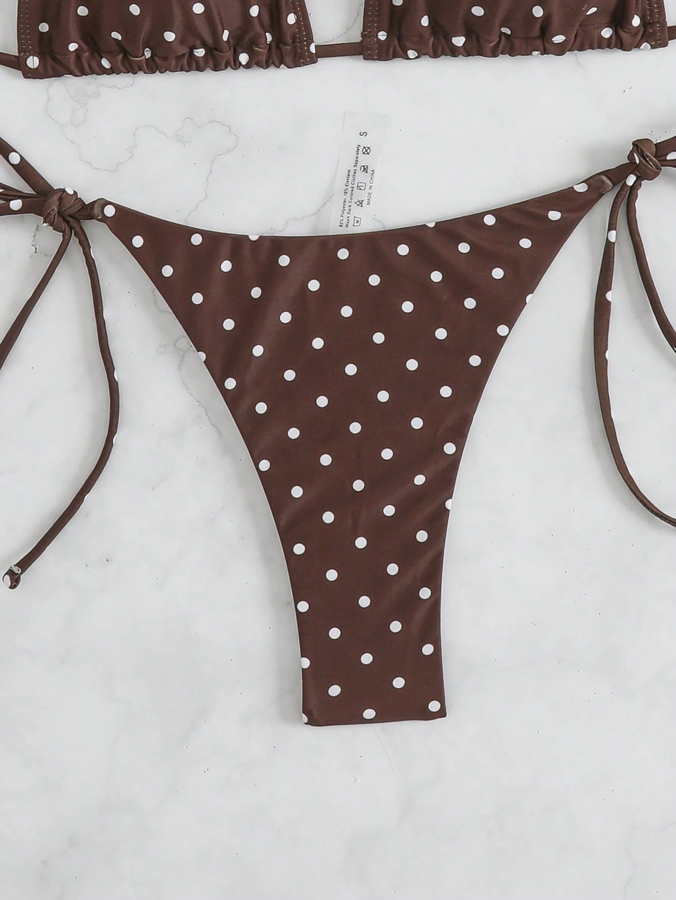 Swim Basics Women's Summer Beach Halter Tie Sexy Bikini And Triangle Briefs Swim