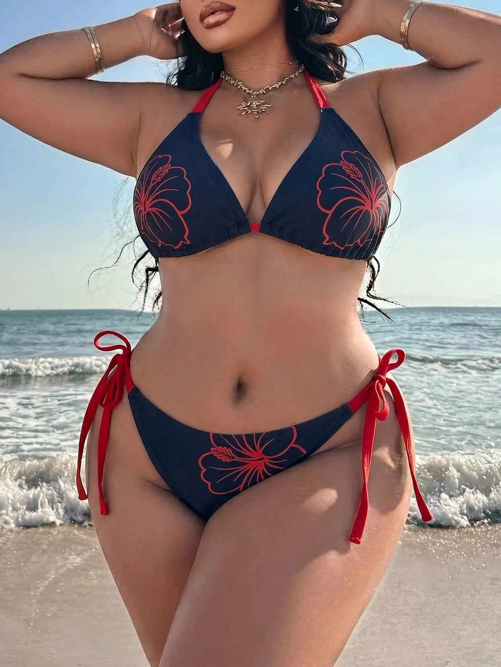 Swim SXY 2026 Summer Women's Beach Bikini Sexy Vacation Plus Size Swimsuit Set, Summer Women's Plus Size - image 15