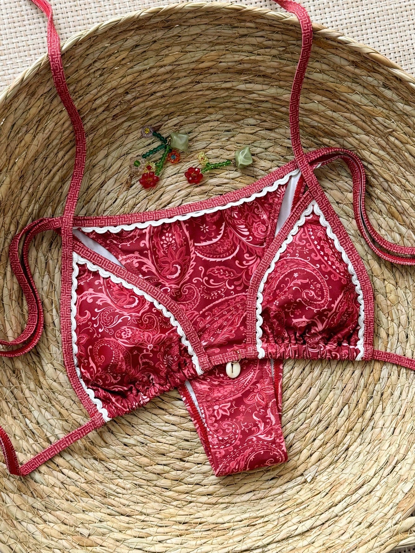 Swim Vcay Summer Beach Women's Floral Printed Halter Neck Bikini Set