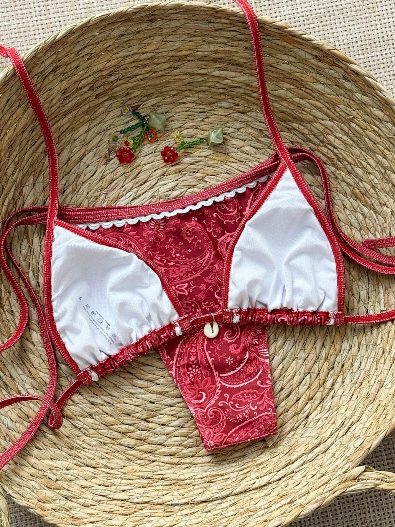 Swim Vcay Summer Beach Women's Floral Printed Halter Neck Bikini Set