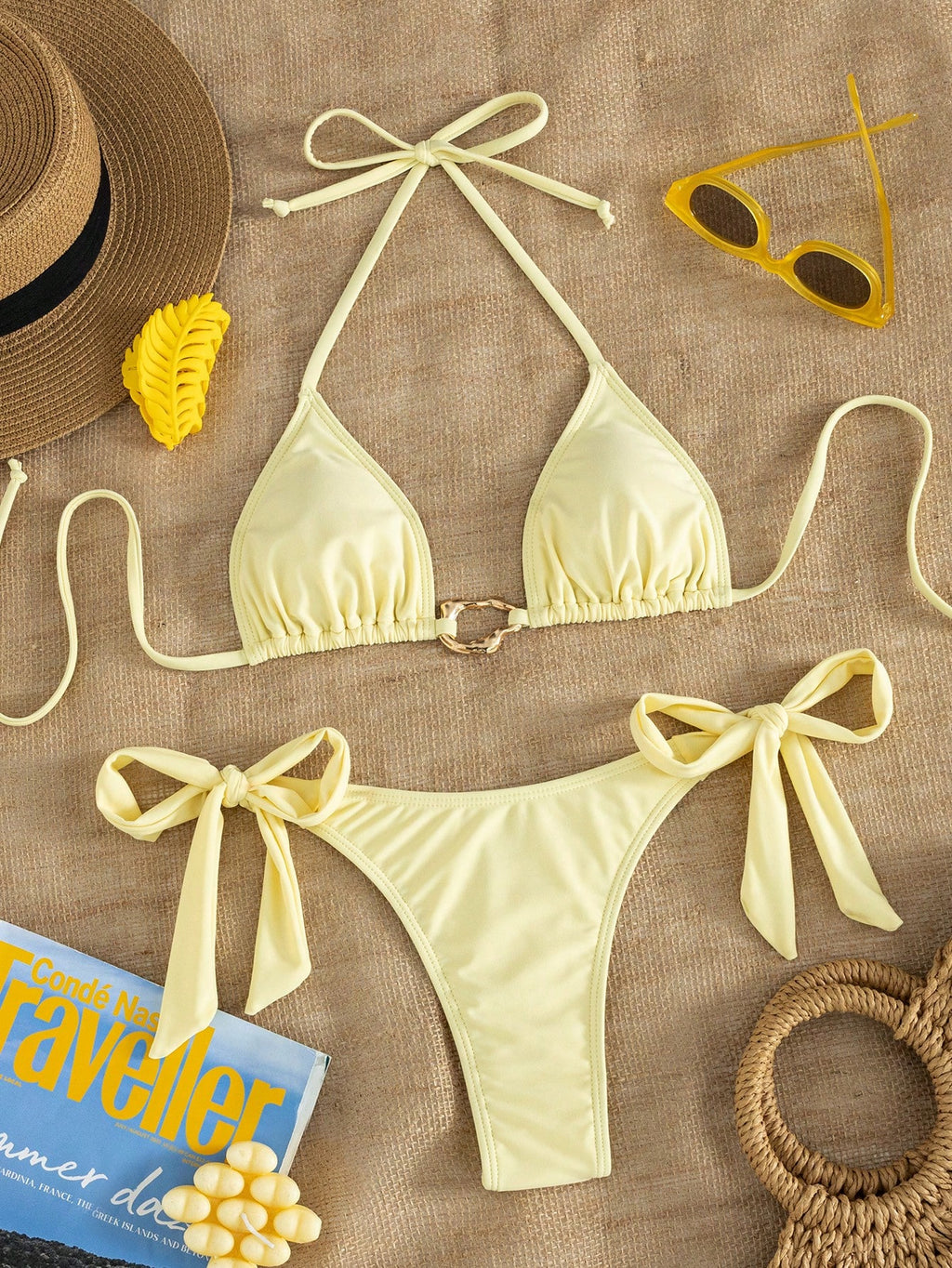 Lady's Print Halter & Tie-Side 2Pcs Swimwear: Sexy, Stylish, Young,