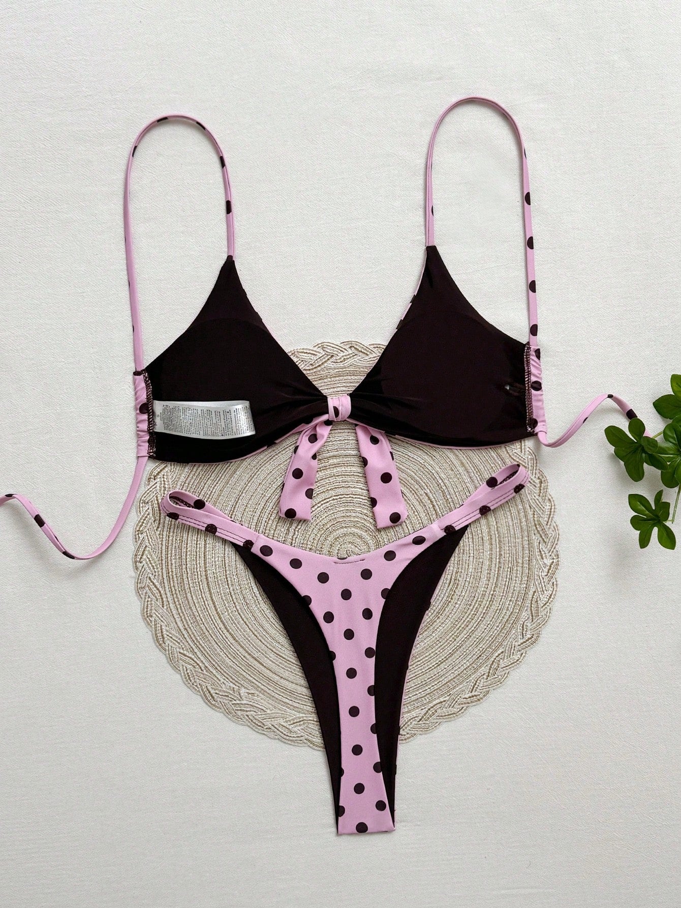 Women's Polka Dot Print Spaghetti Strap Bikini Set, Suitable For Christmas, New Year And Other Important - image 13