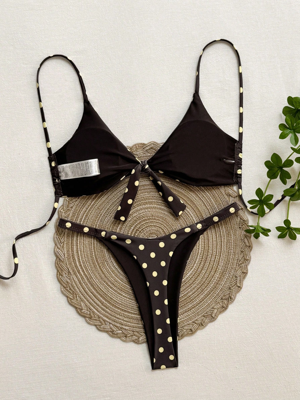Women's Polka Dot Print Spaghetti Strap Bikini Set, Suitable For Christmas, New Year And Other Important - image 18