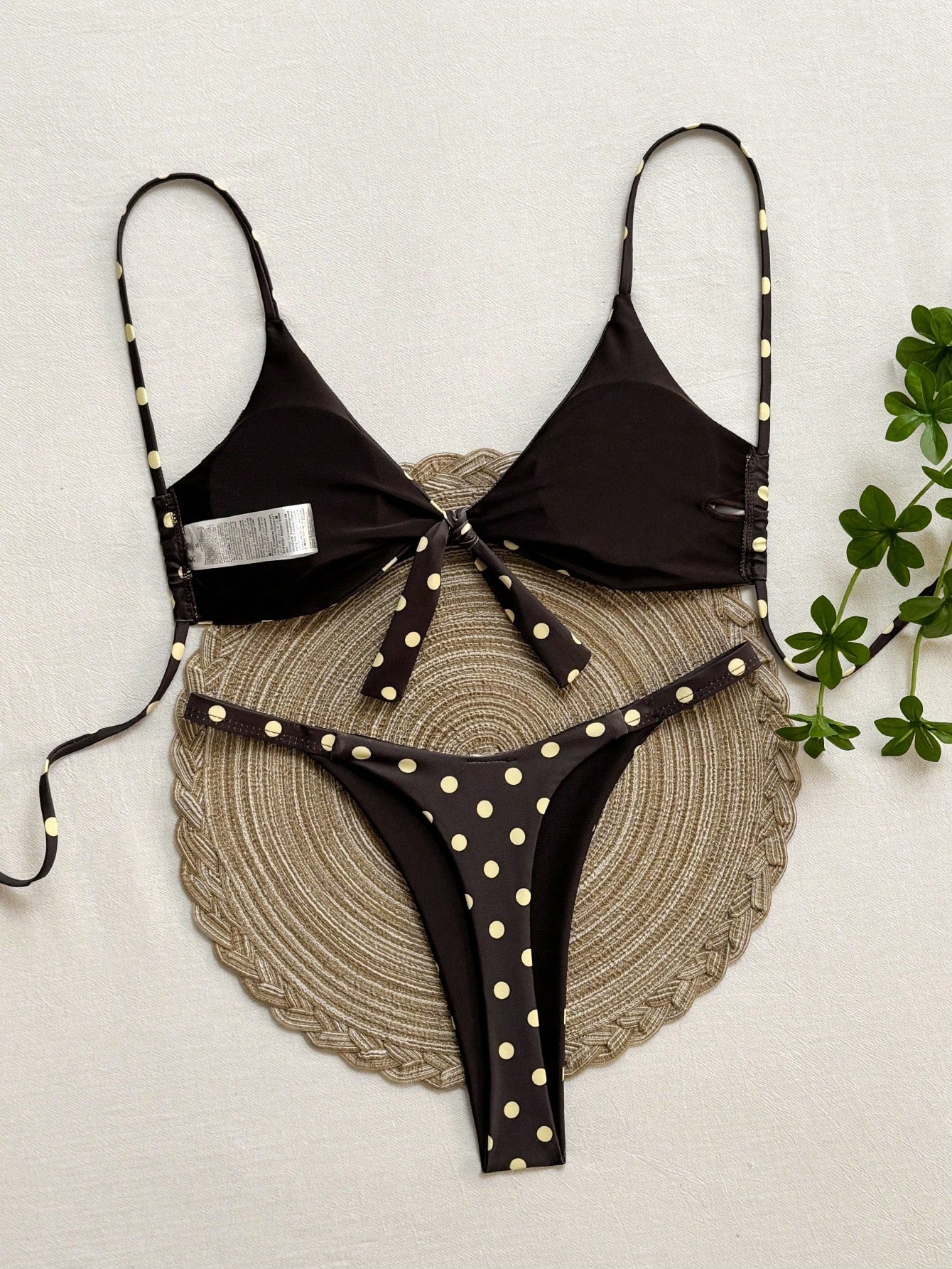 Women's Polka Dot Print Spaghetti Strap Bikini Set, Suitable For Christmas, New Year And Other Important - image 18