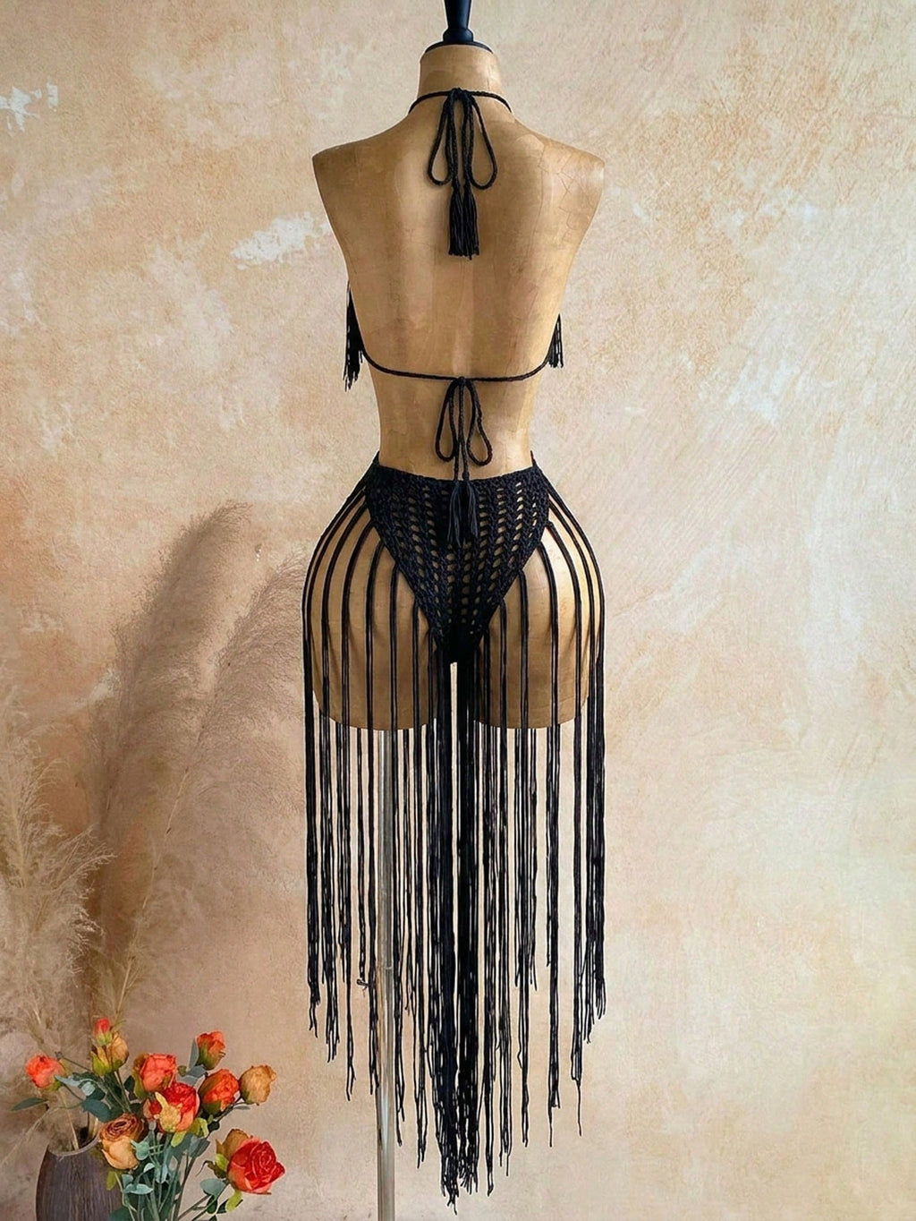 Soleia Women's Tassel Design Halter Neck Casual Vacation Cover-Up Dress - image 12