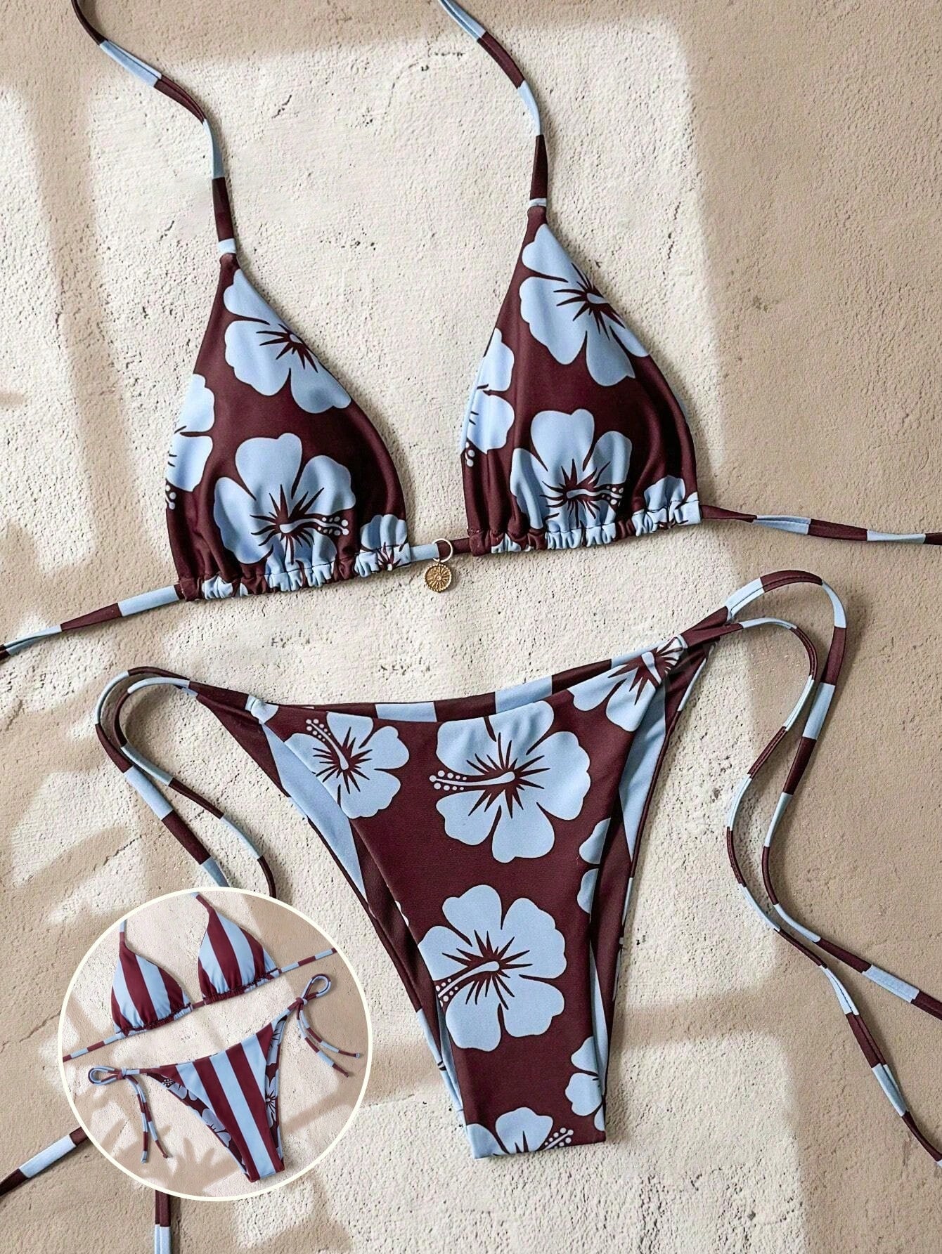 Swim Mod 2026 New Spring/Summer Women 2pcs Swimwear Set, Random