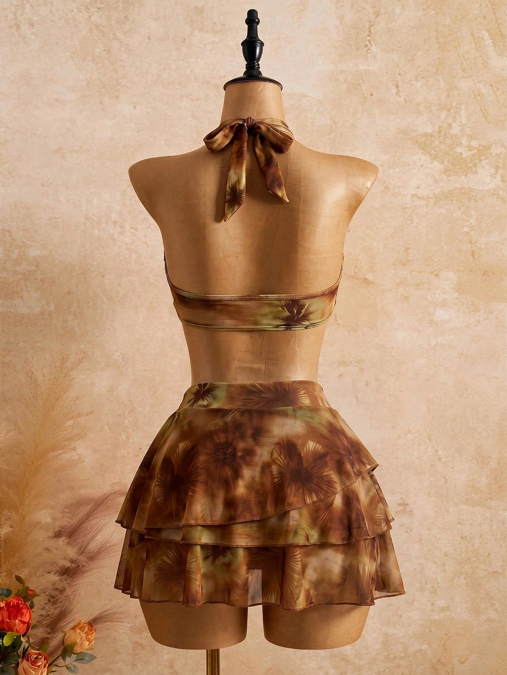 Bellisia 2026 Spring/Summer Vacation Romantic Floral Print Halter