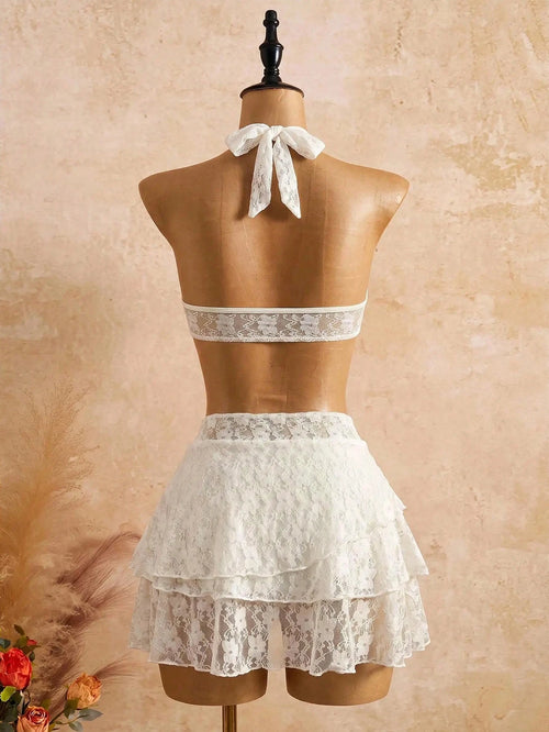 Bellisia 2026 Spring/Summer Vacation Romantic Floral Print Halter