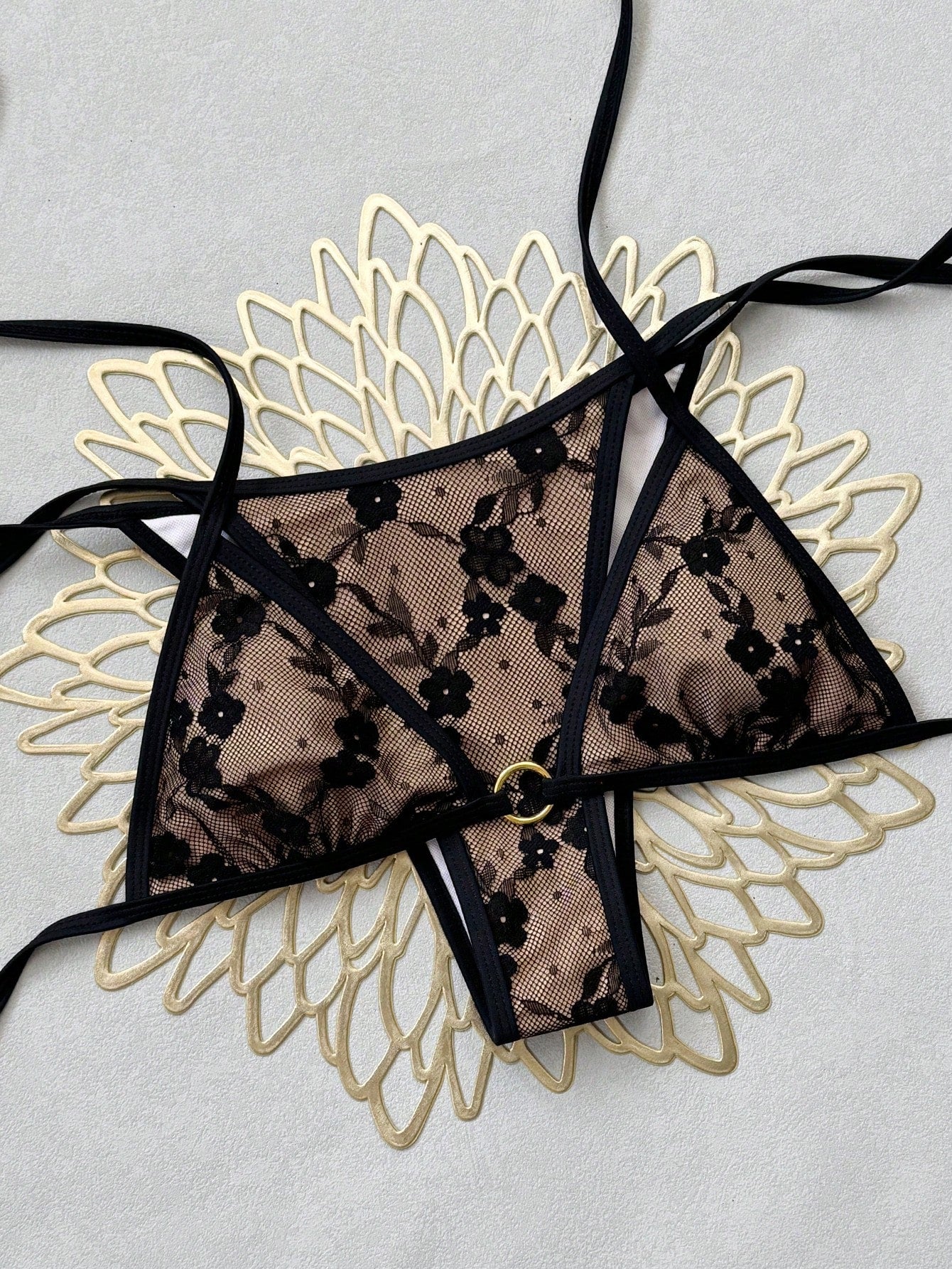 Swim Mod Springbreak Women's 3-Piece Set: Lace-Up Halter Sexy Bikini