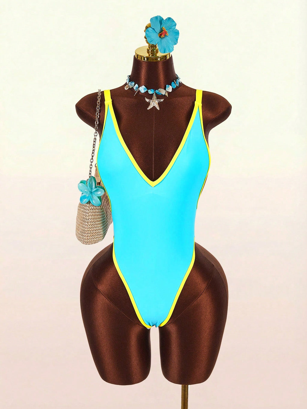 Amplova Women's Deep V-Neck Sexy One-Piece Backless Swimsuit, High Cut Ultra Sexy Swimwear With Thong - image 12