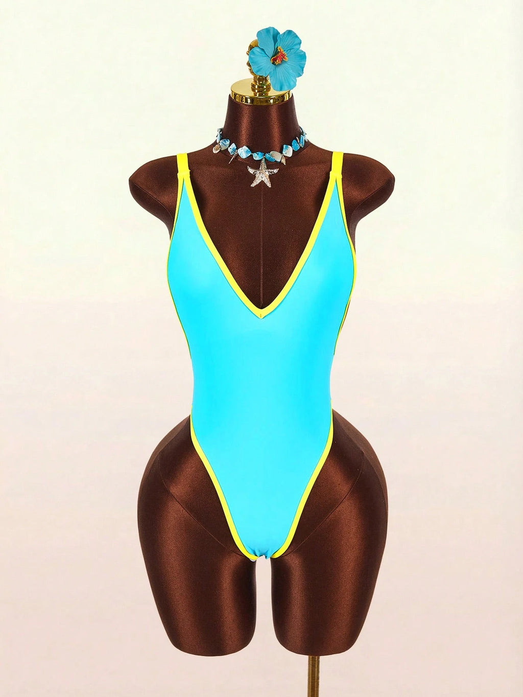 Amplova Women's Deep V-Neck Sexy One-Piece Backless Swimsuit, High Cut Ultra Sexy Swimwear With Thong - image 13