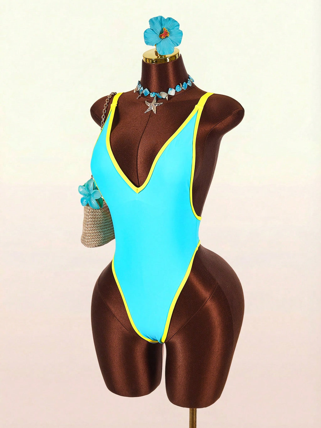 Amplova Women's Deep V-Neck Sexy One-Piece Backless Swimsuit, High Cut Ultra Sexy Swimwear With Thong - image 14